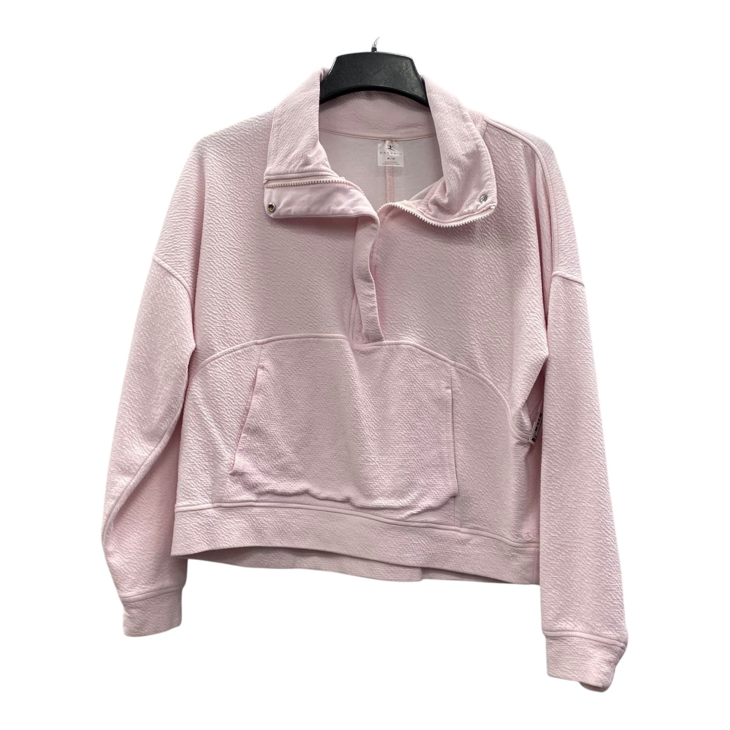 Athletic Sweatshirt Collar By Danskin In Pink, Size:M