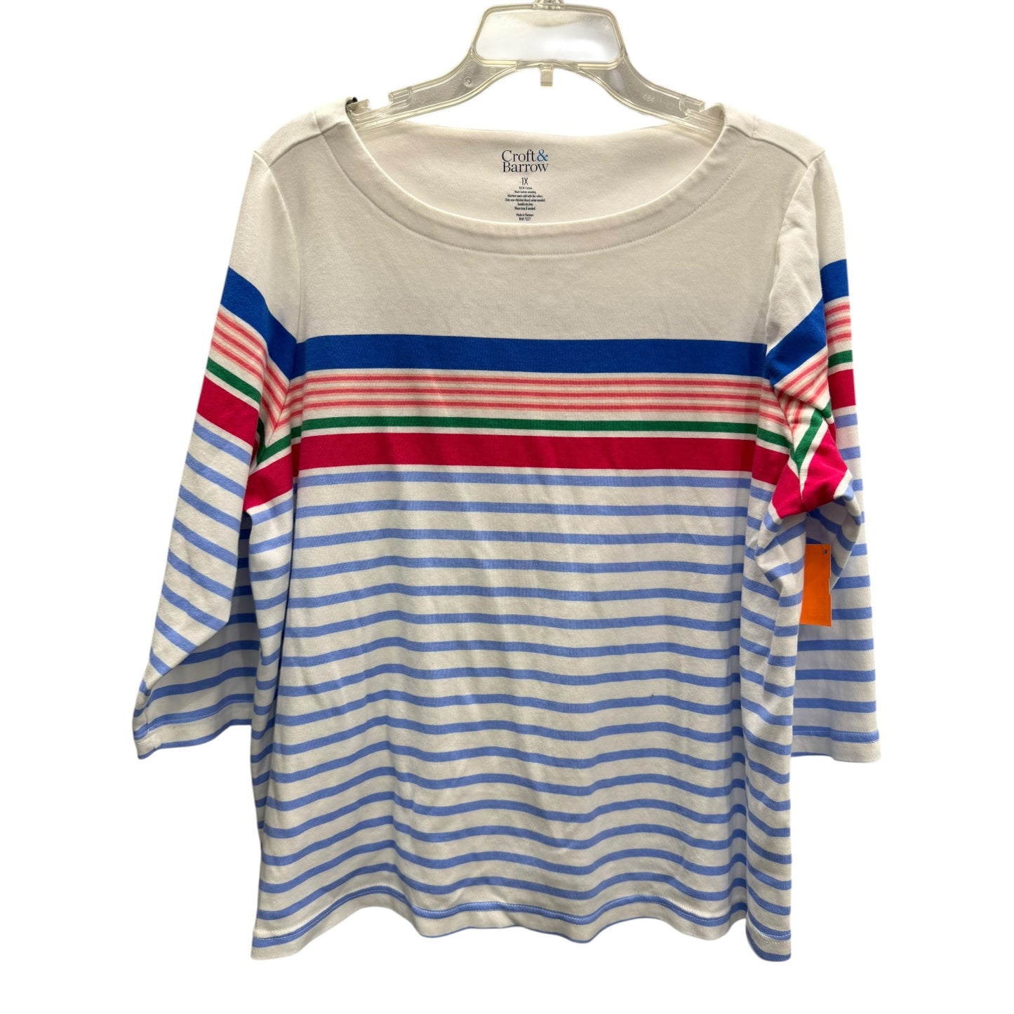 Top Ss By Croft And Barrow In White, Size:1X