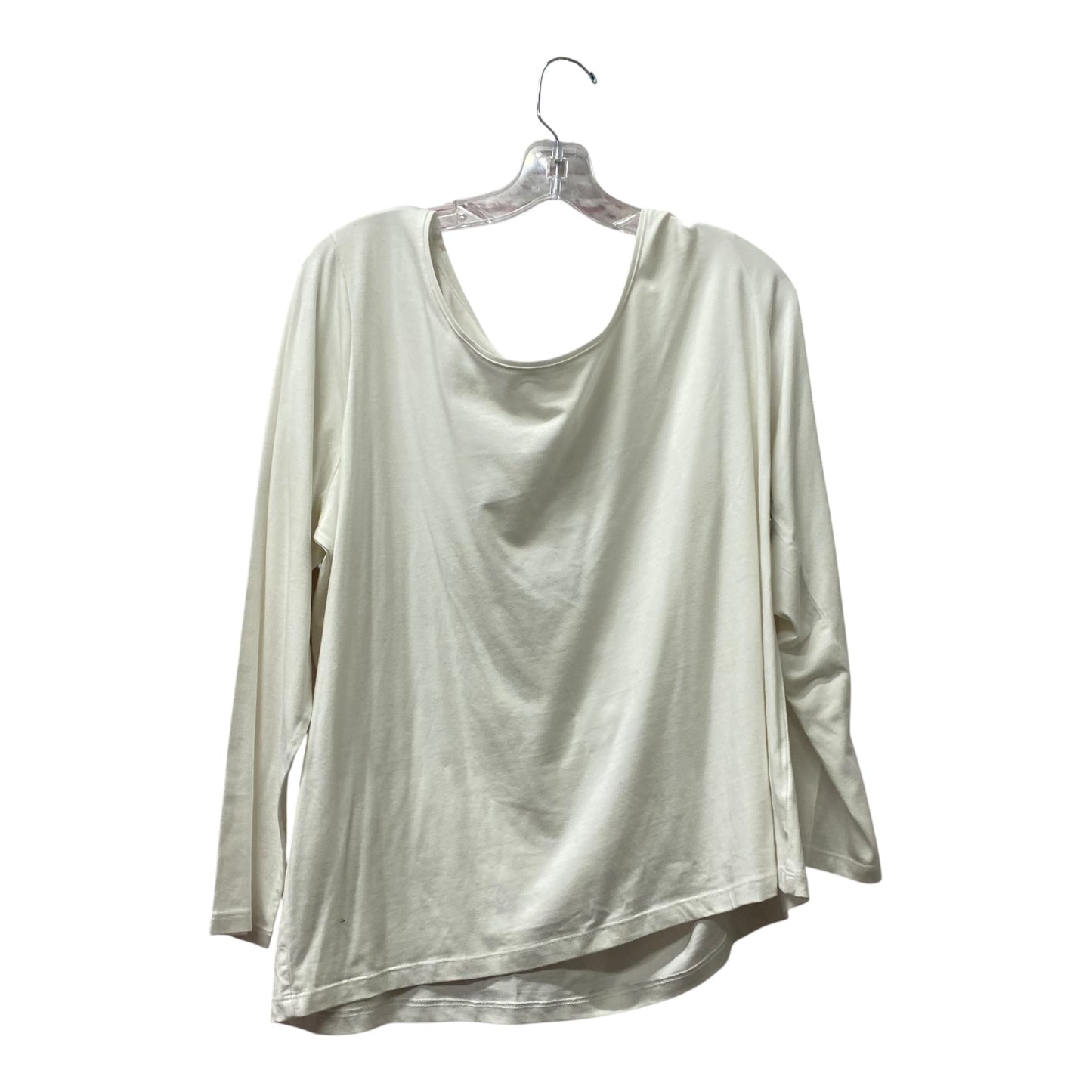 Top Ls Basic By Talbots In Ivory, Size:3X