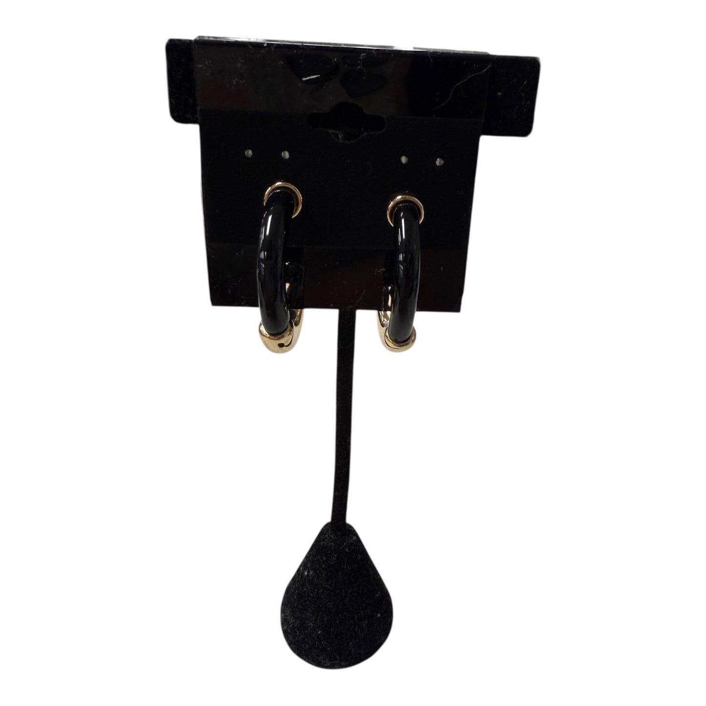 Earrings Hoop In Black & Gold