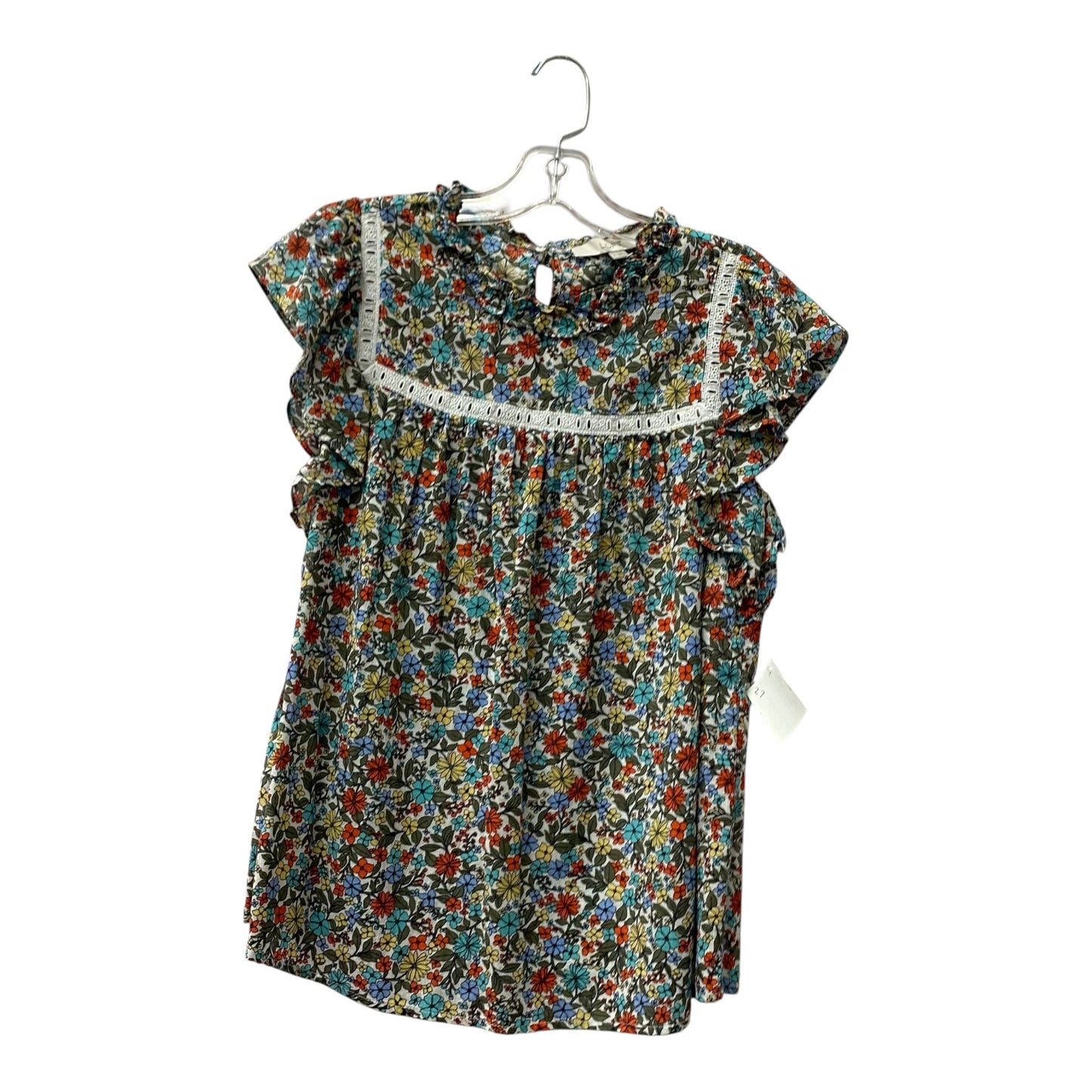 Top Ss By Loft In Floral Print, Size:S