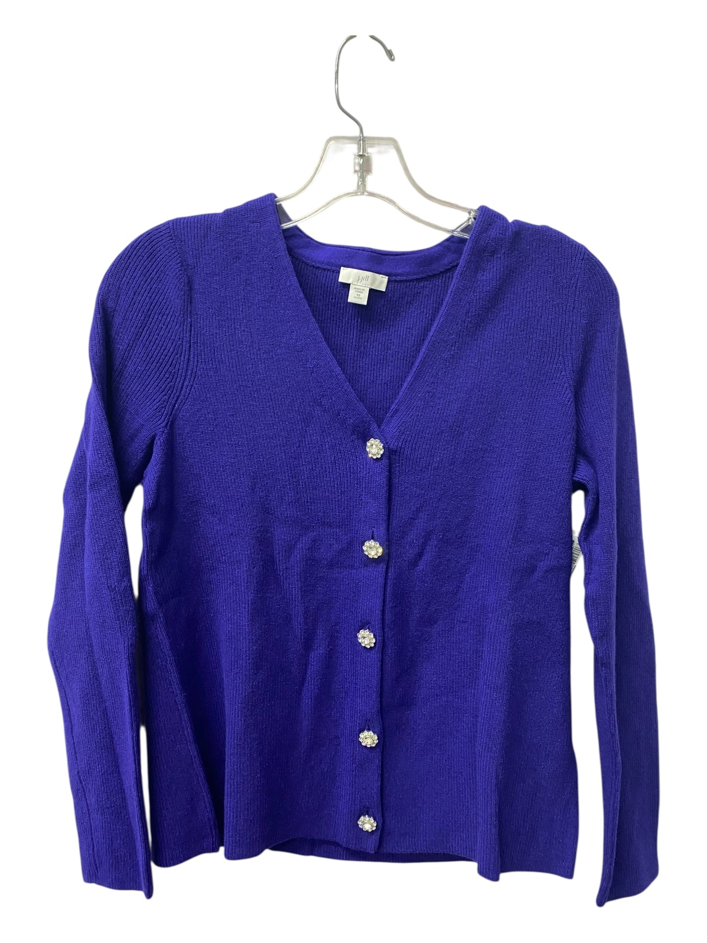 Sweater Cardigan By J. Jill In Blue, Size:Xsp