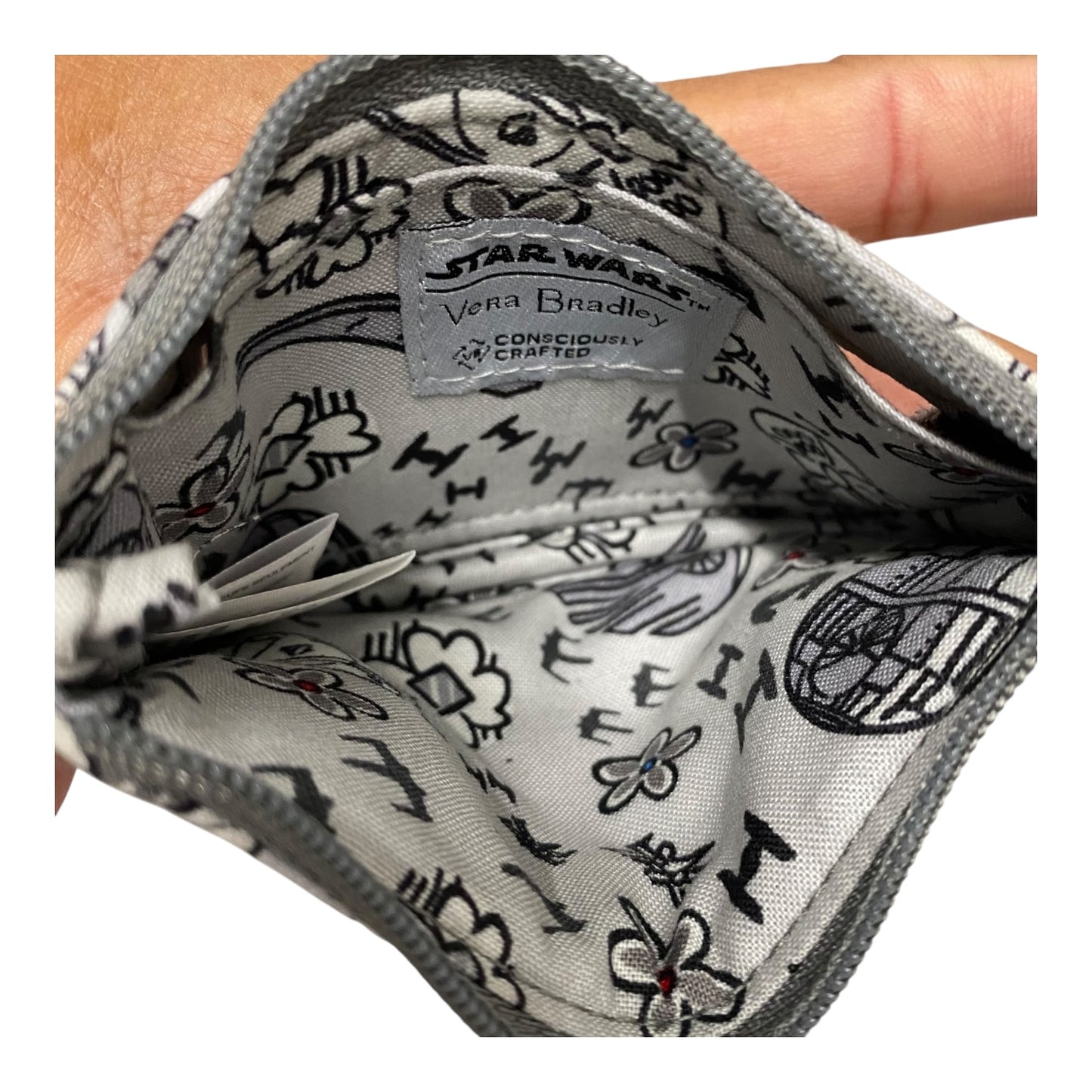 Coin Purse By Vera Bradley In Grey, Size:Small