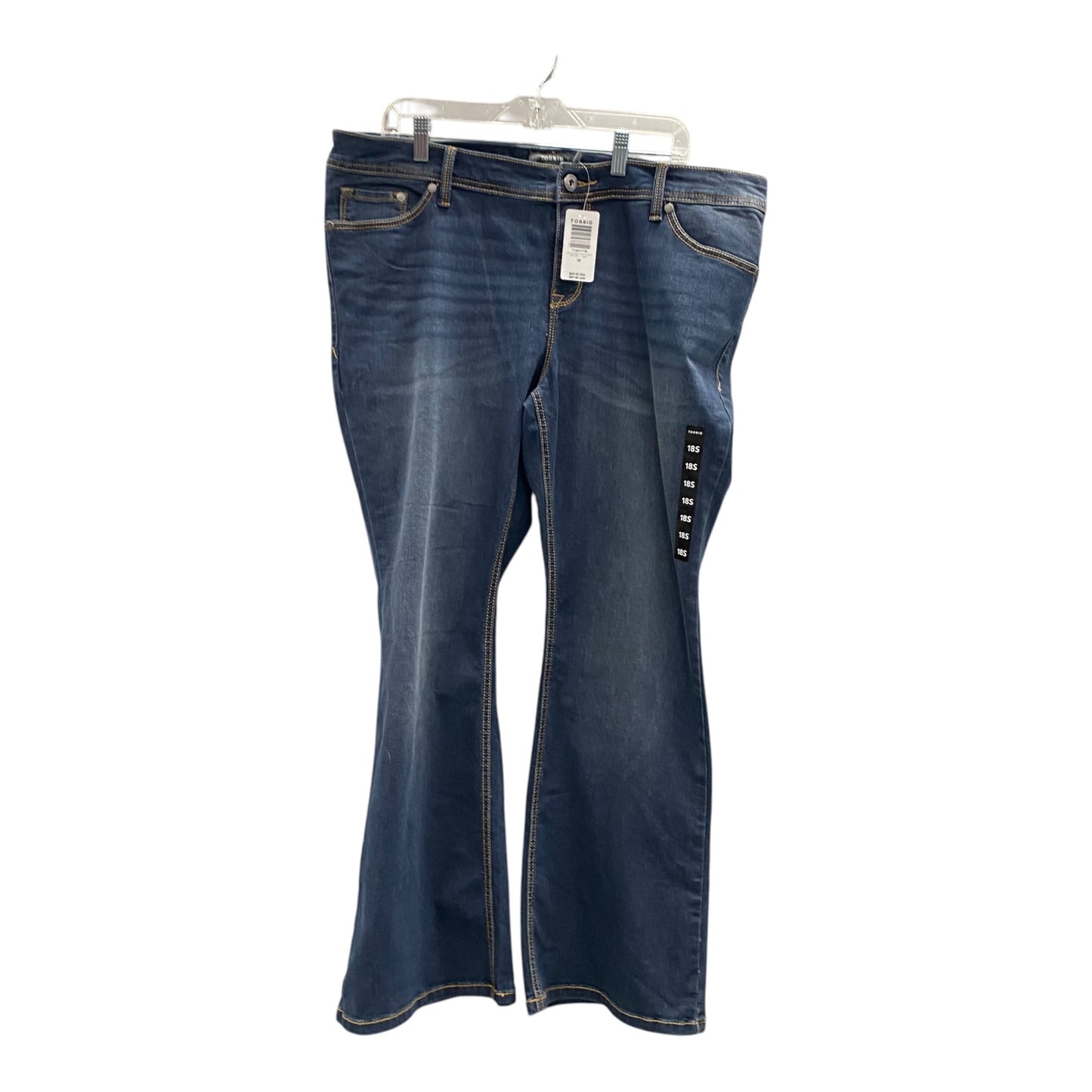 Jeans Boot Cut By Torrid In Blue Denim, Size:18