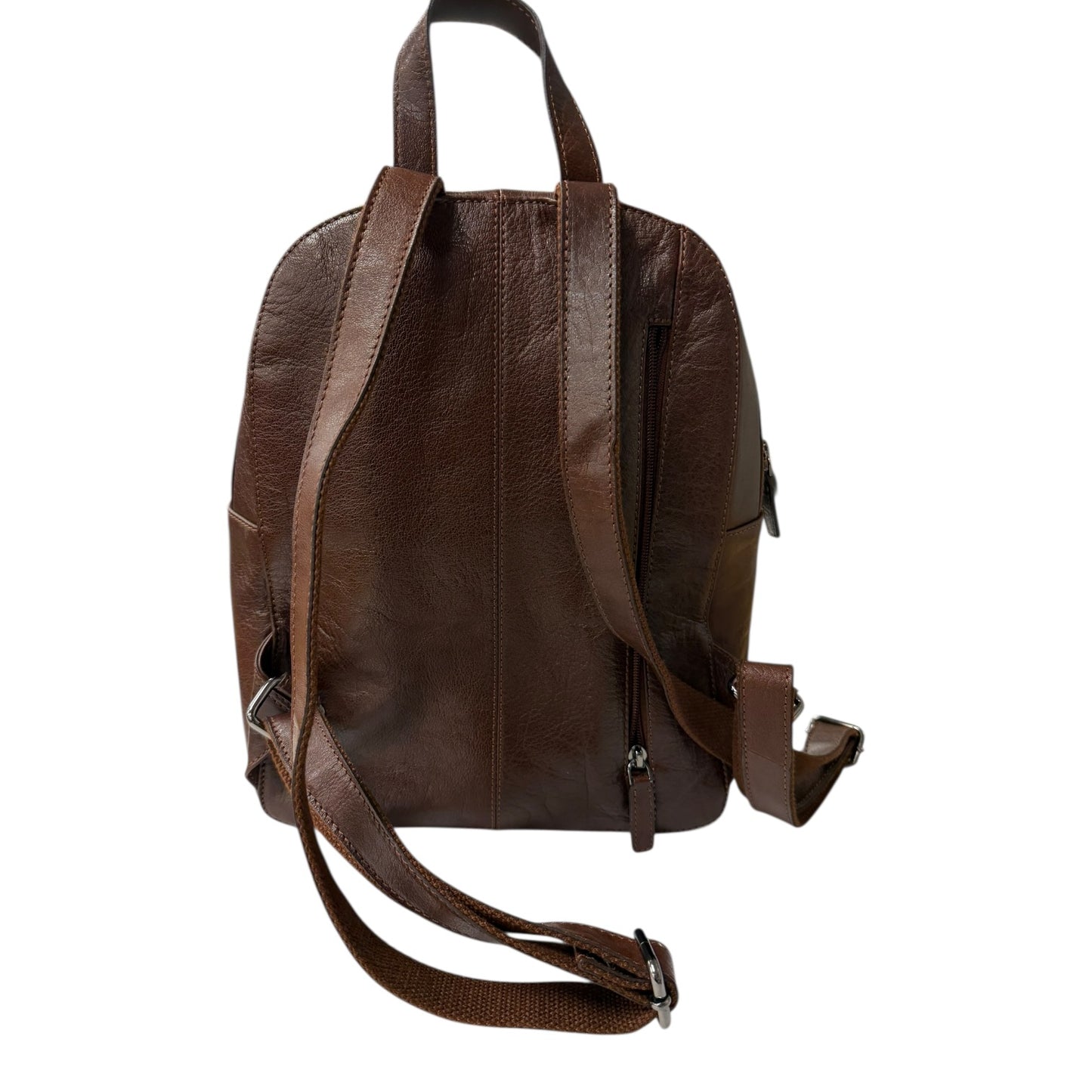 Backpack Leather By genicci In Brown, Size:Medium