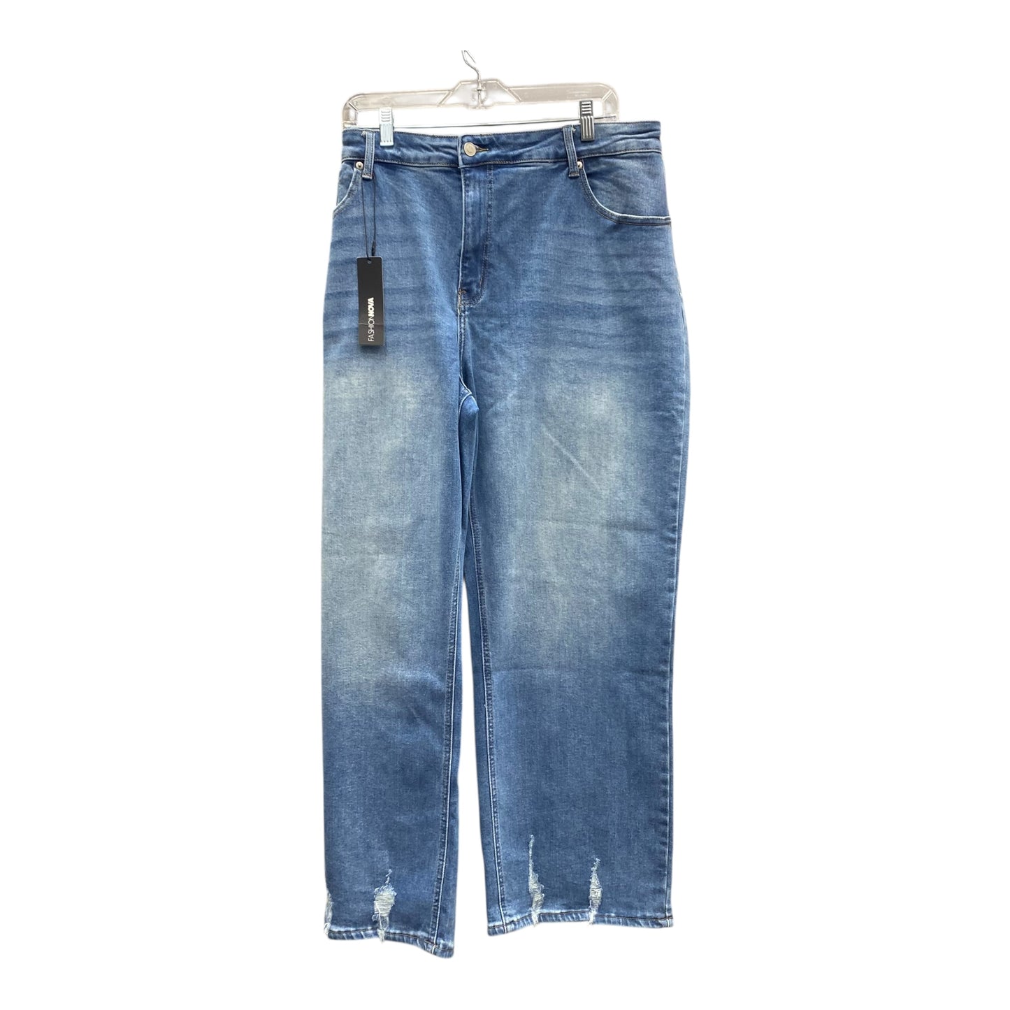 Jeans Straight By Fashion Nova In Blue Denim, Size:22