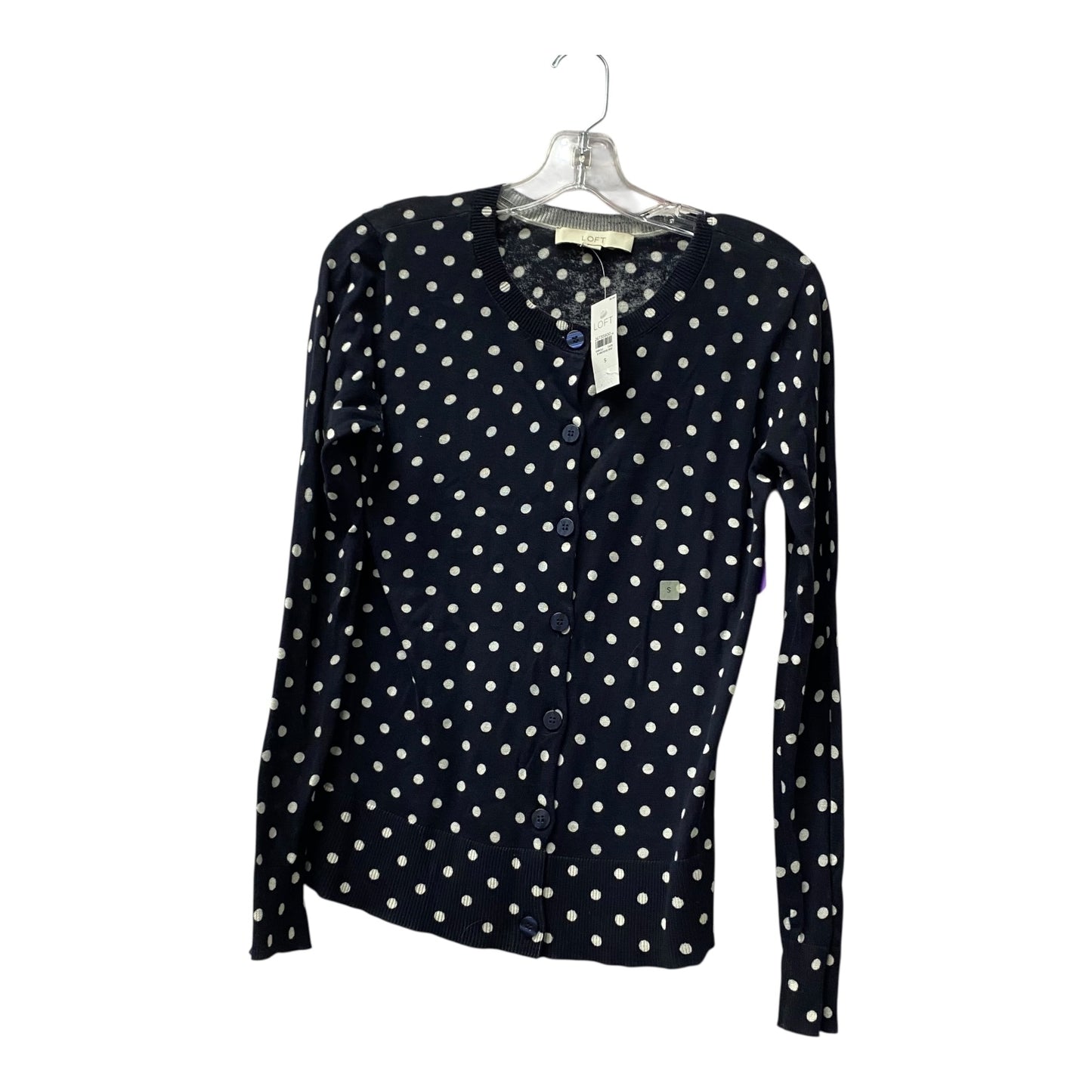 Sweater Cardigan By Loft In Blue, Size:S