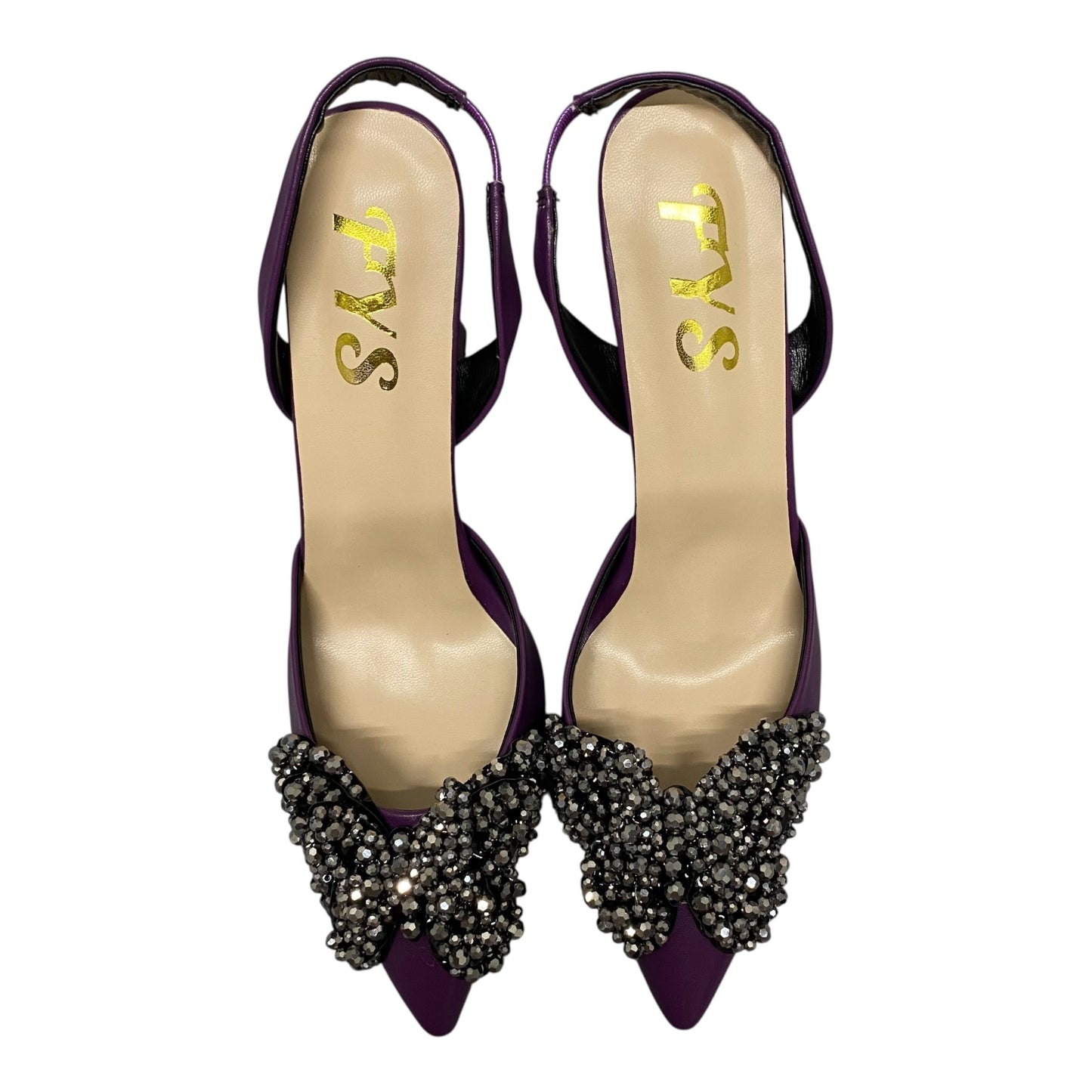 Shoes Heels Stiletto By Cme In Purple, Size:9.5