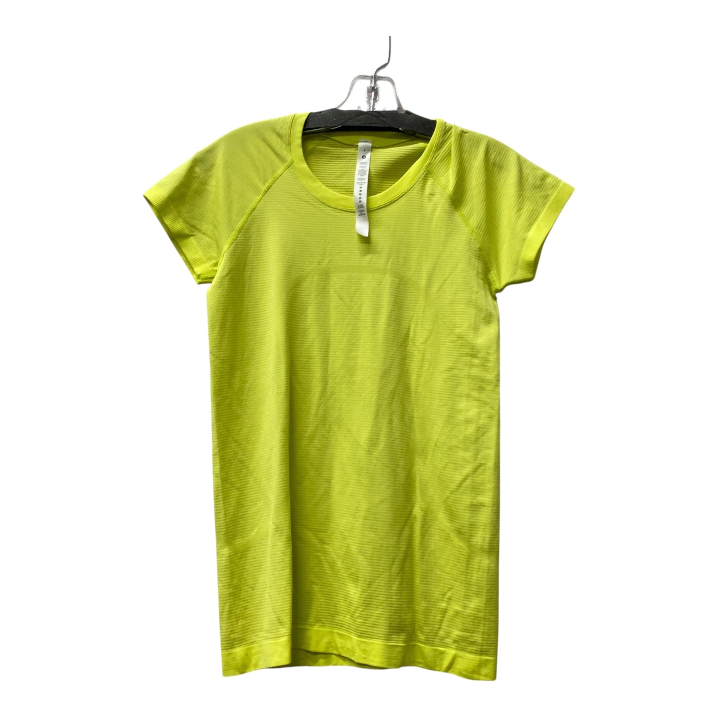 Athletic Top Ss By Lululemon In Yellow, Size:S