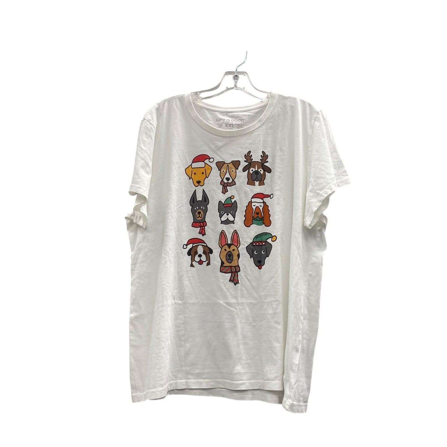 Top Ss By Life Is Good In White, Size:1X