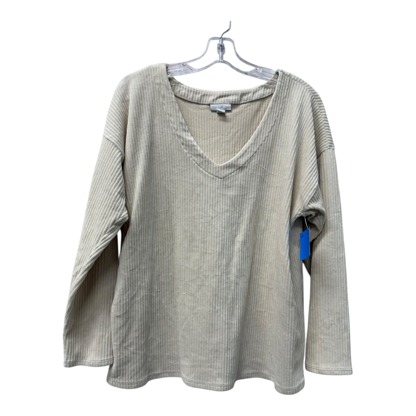 Top Ls By J. Jill In Cream, Size:Xl