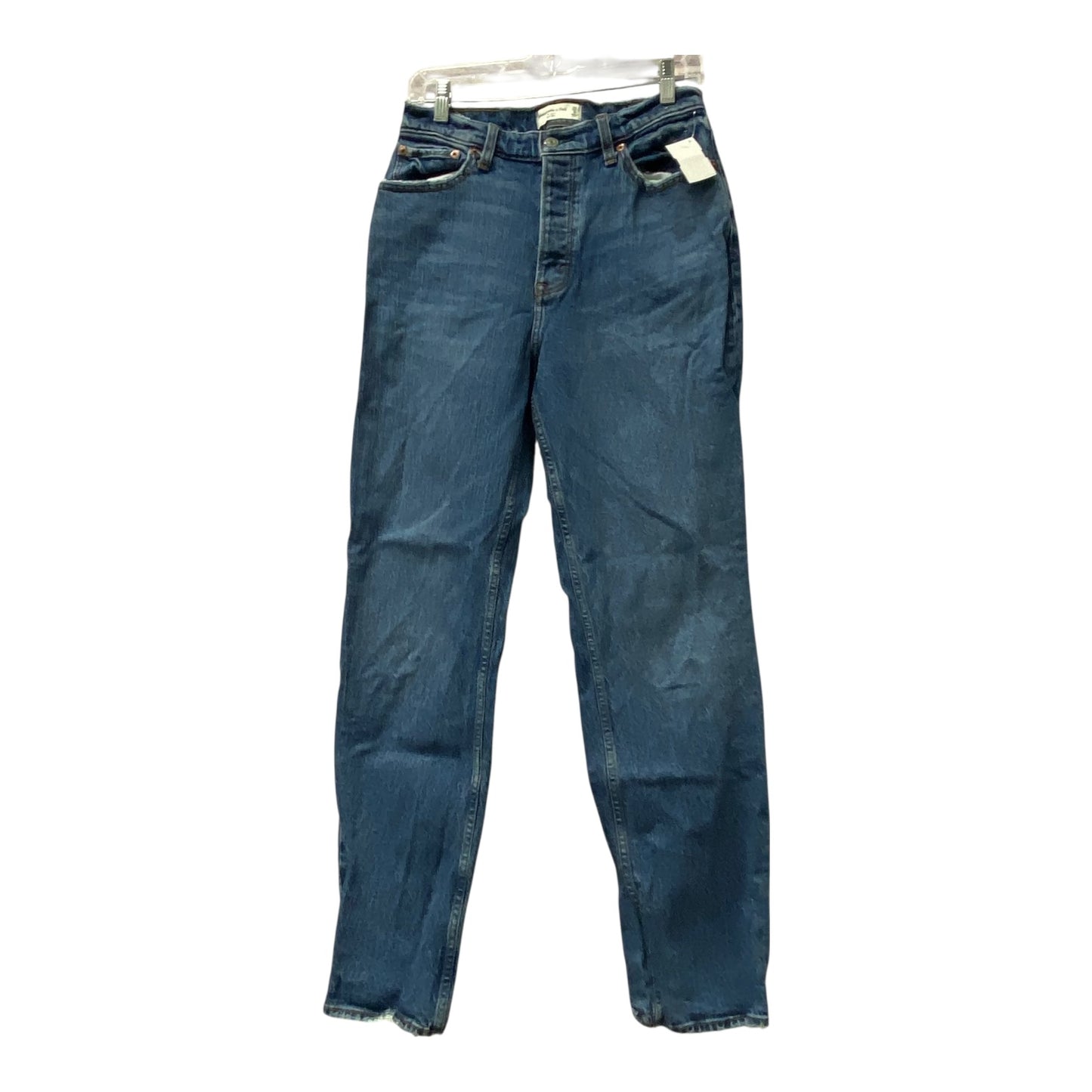 Jeans Straight By Abercrombie And Fitch In Blue Denim, Size:8