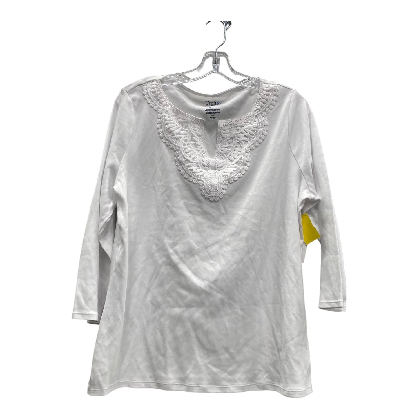 Top Ls By Croft And Barrow In White, Size:L