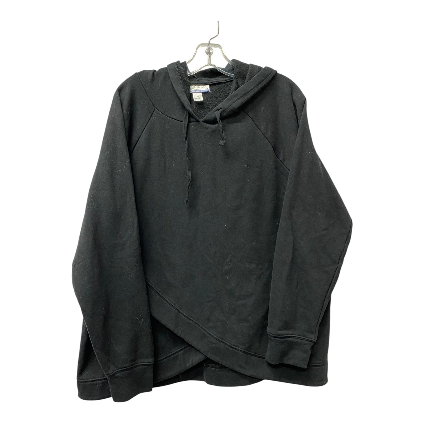 Mat Top Ls By Motherhood In Black, Size:2X
