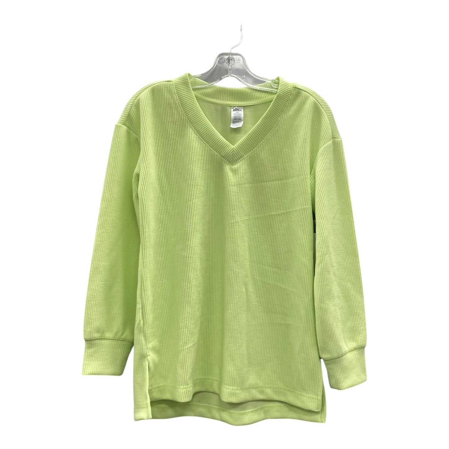 Athletic Top Ls Crewneck By Rbx In Green, Size:S