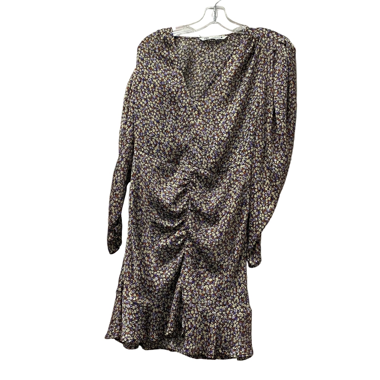 Dress Casual Midi By Zara In Purple, Size: L
