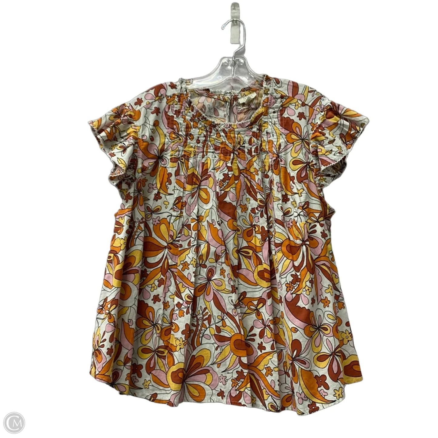 Top Short Sleeve By Ana In Orange, Size: 2x