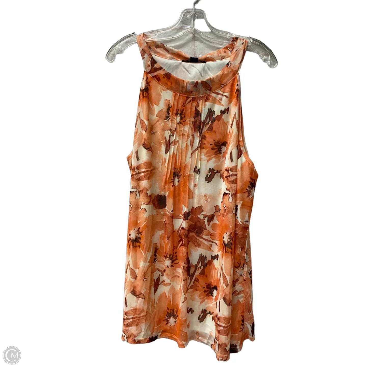 Top Sleeveless By A Love Story In Orange, Size: 1x