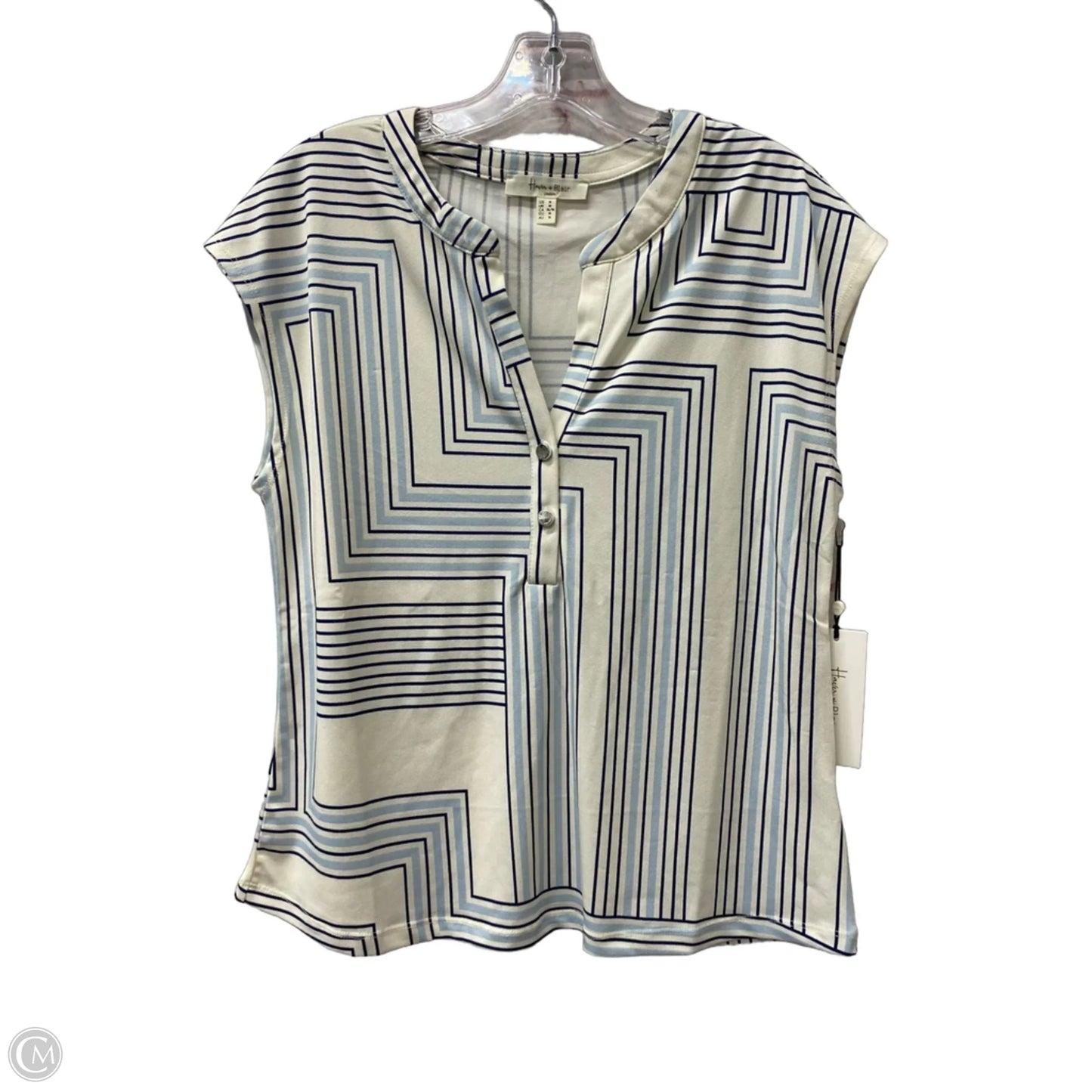 Top Short Sleeve By Cme In White, Size: M