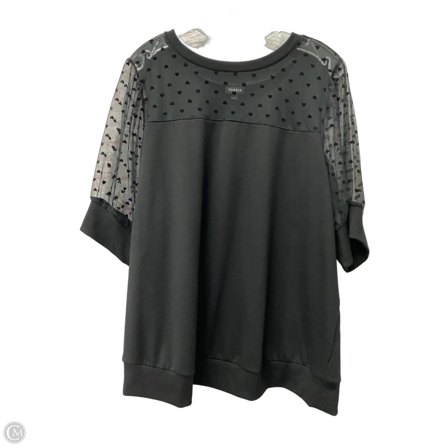 Top Short Sleeve By Torrid In Black, Size: 3x