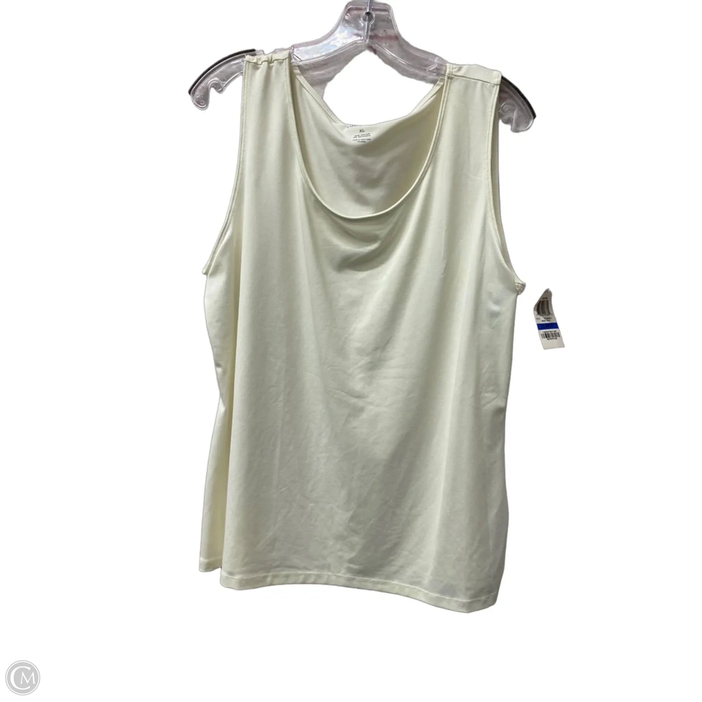Top Sleeveless Basic By Charter Club In Cream, Size: Xl