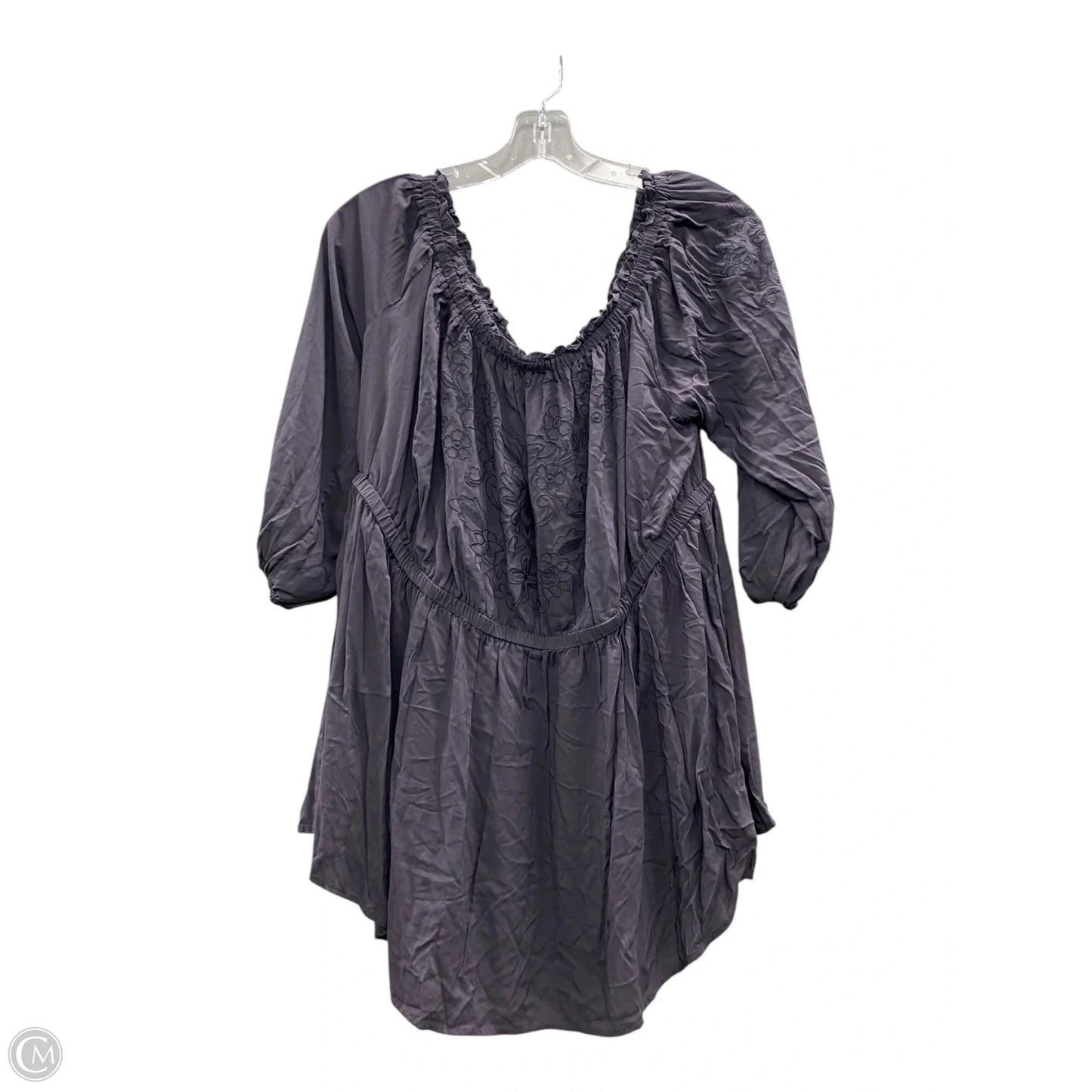 Top 3/4 Sleeve By Torrid In Grey, Size: 2x
