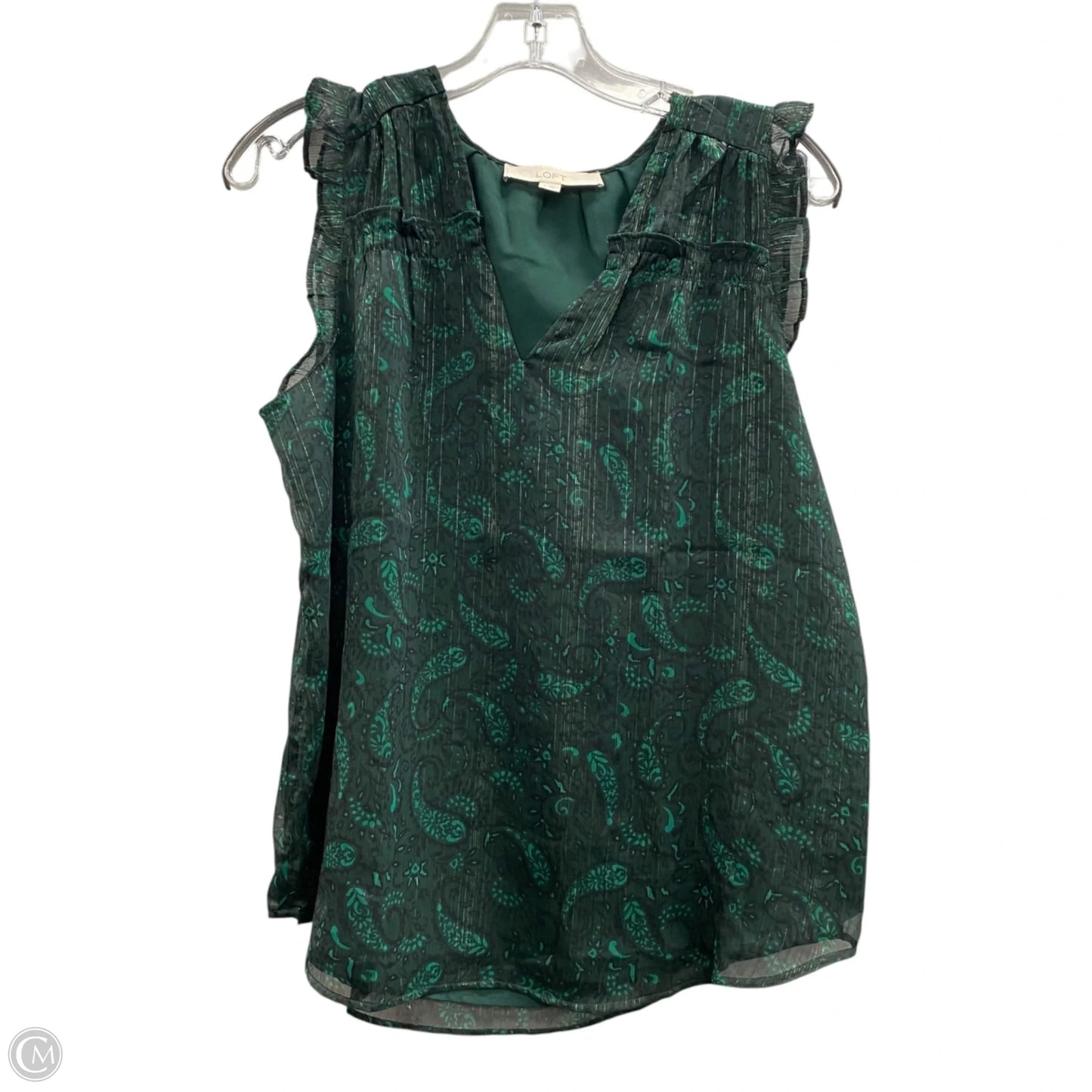 Top Short Sleeve By Loft In Green, Size: S