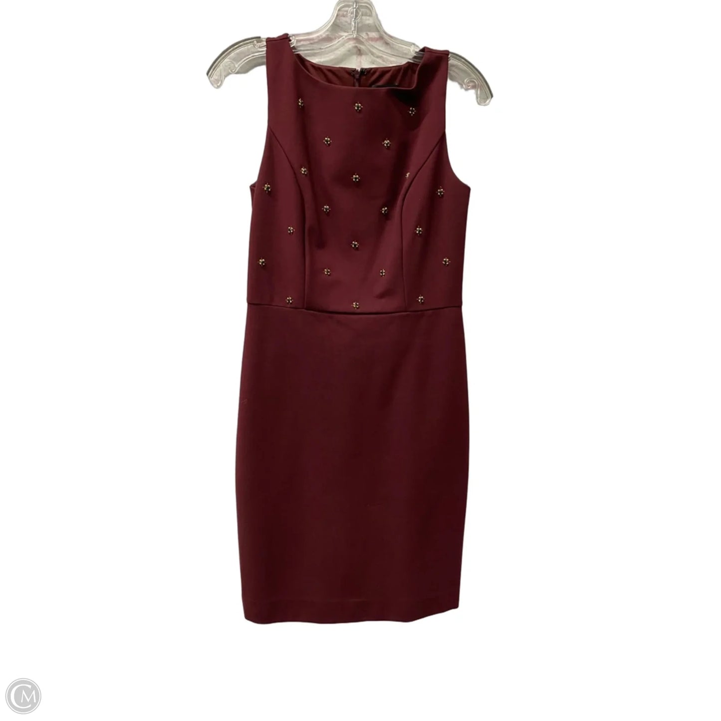 Dress Work By Ann Taylor In Maroon, Size: Xs