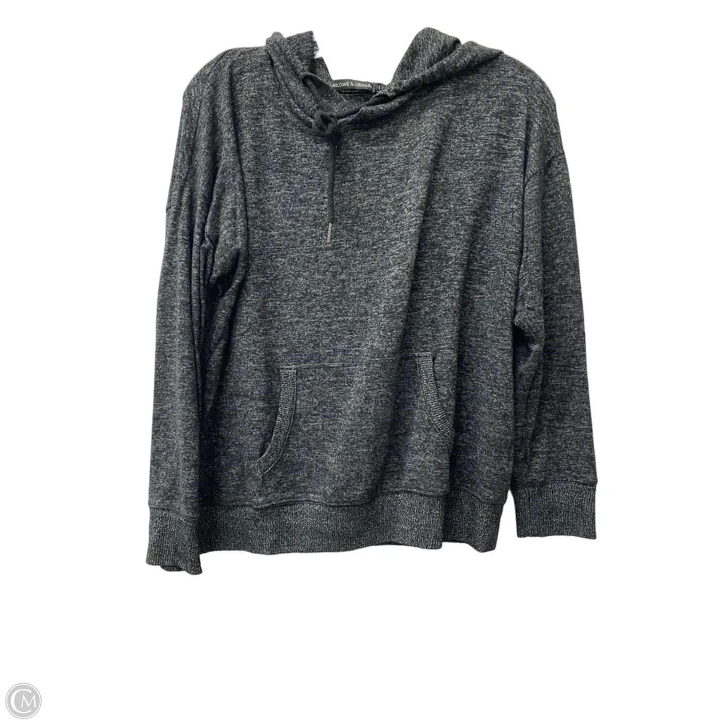 Sweatshirt Hoodie By Harlowe & Graham In Grey, Size: M