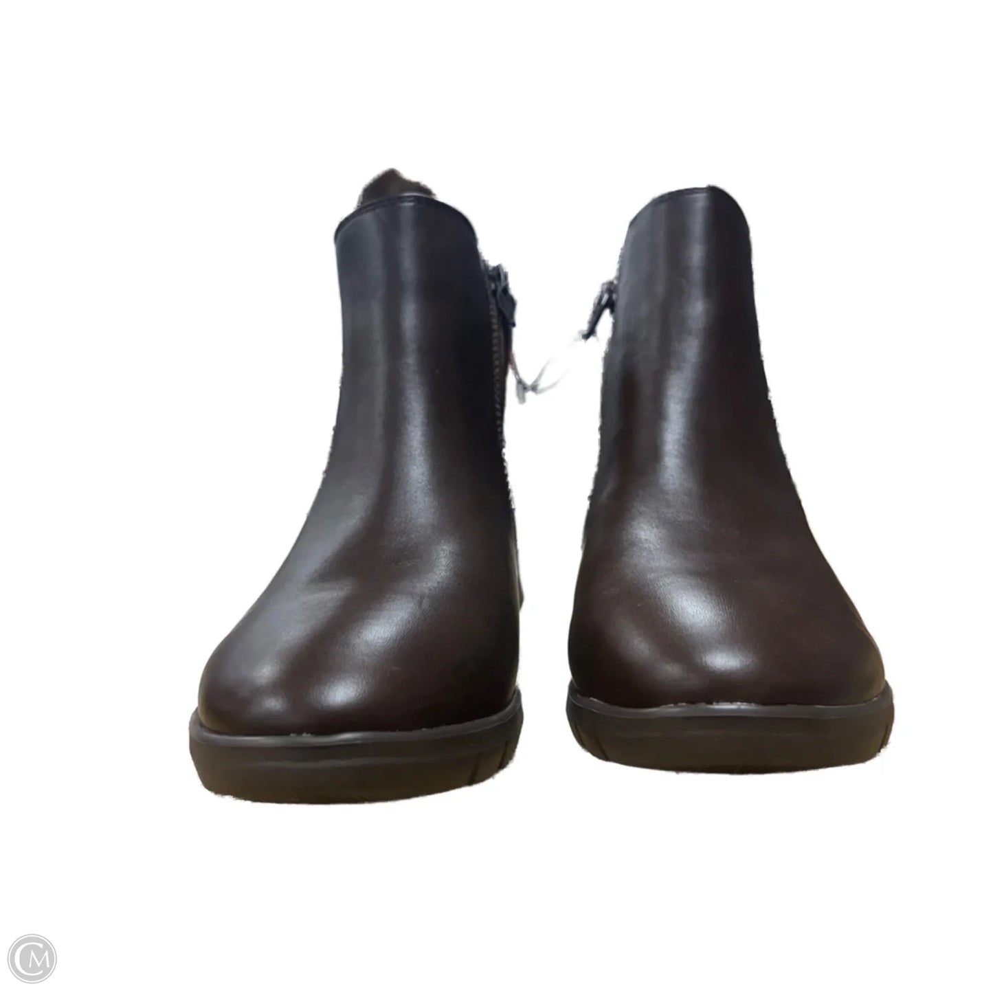 Boots Ankle Flats By cliffs In Brown, Size: 7.5