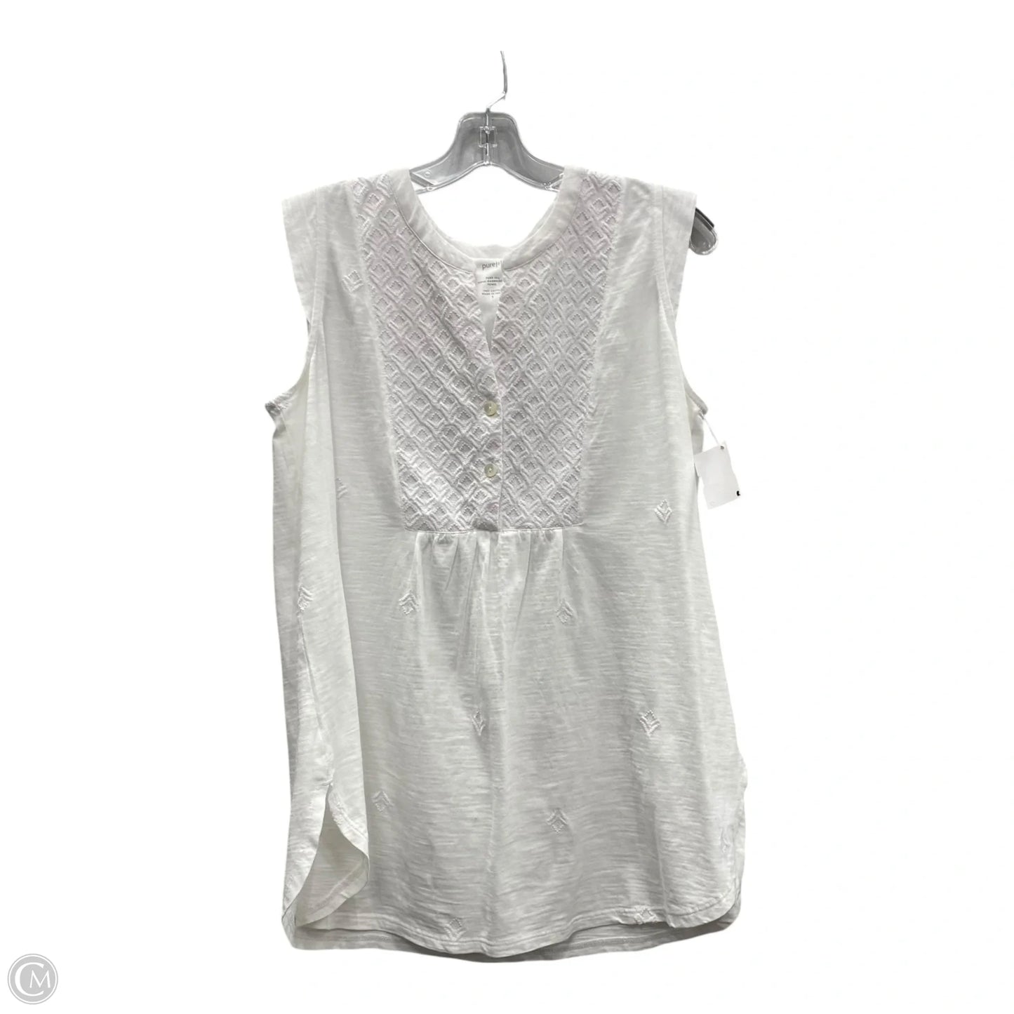 Top Short Sleeve By Pure Jill In White, Size: S