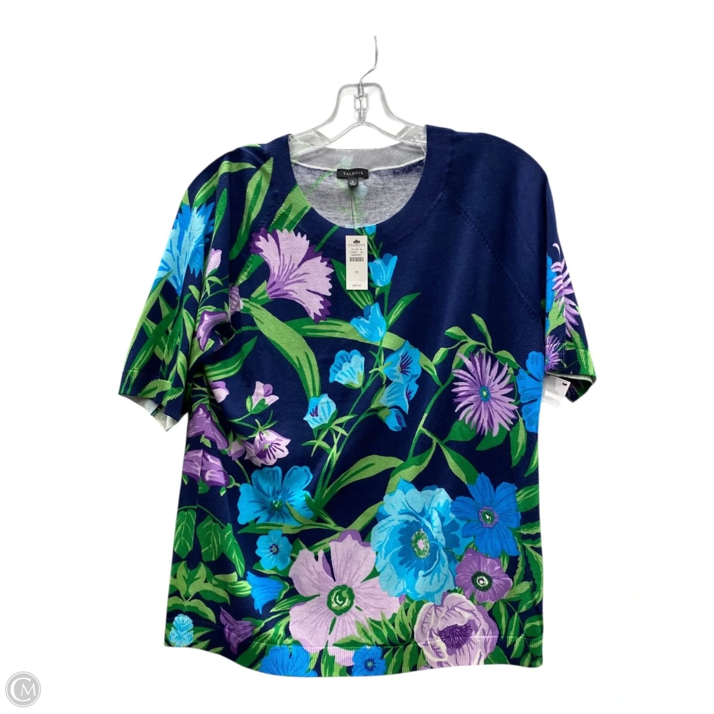 Top Short Sleeve By Talbots In Blue & Purple, Size: M