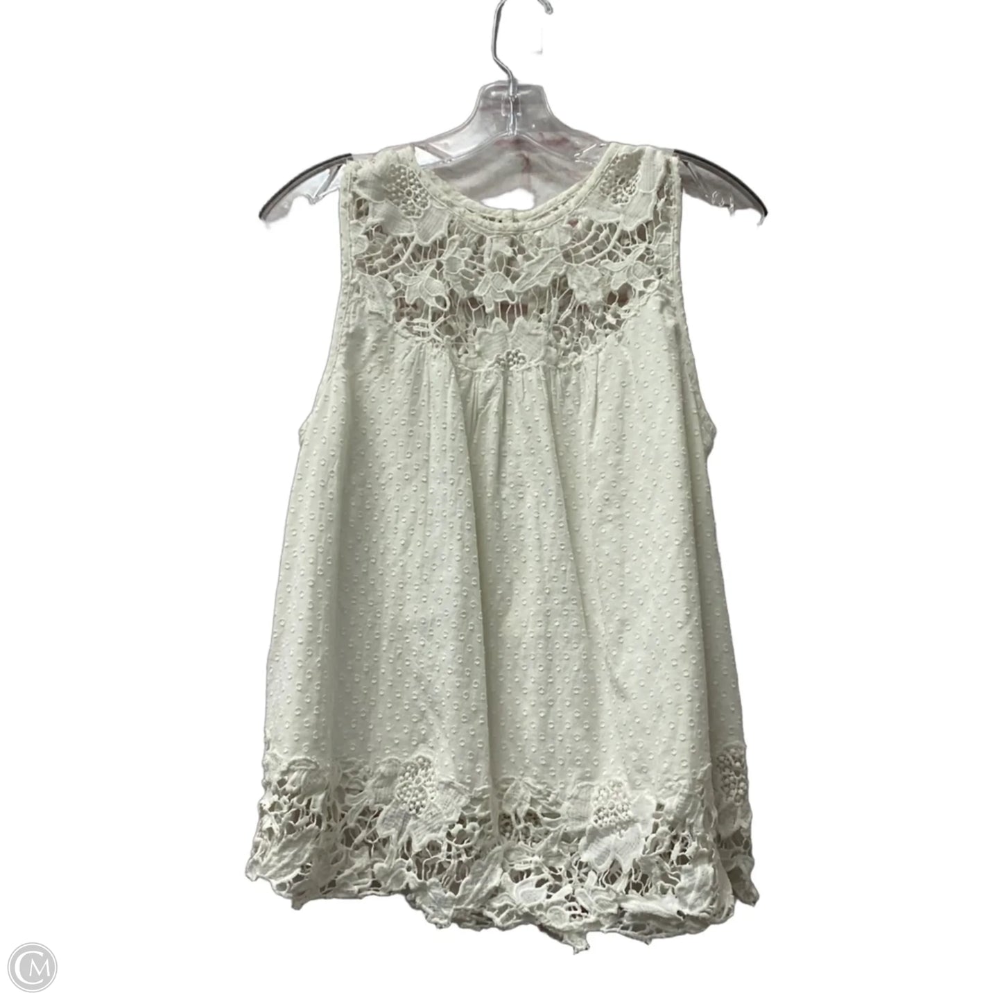 Top Sleeveless By Anthropologie In White, Size: S