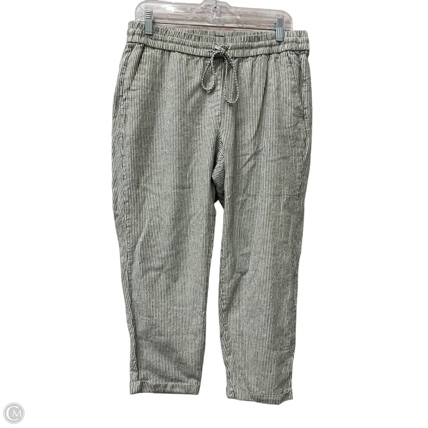 Pants Linen By J. Crew In Grey & White, Size: 12