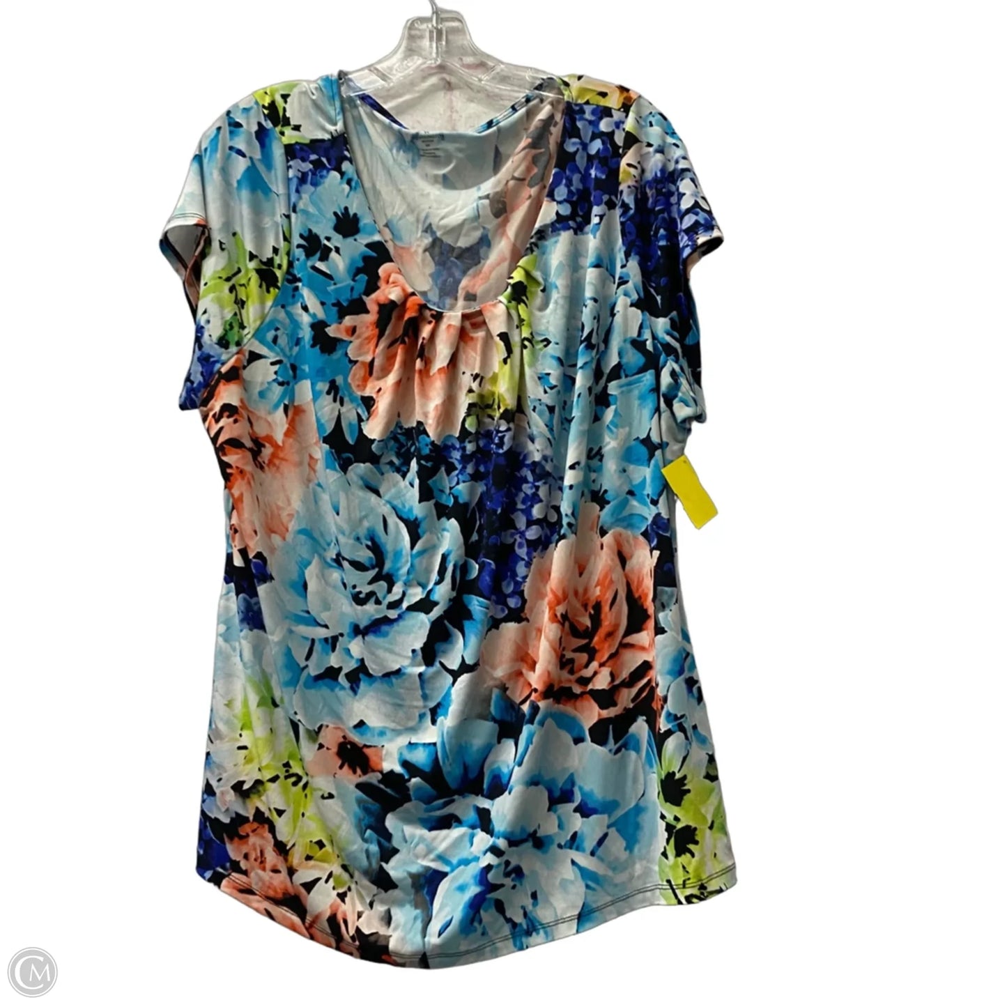Top Short Sleeve By Worthington In Blue, Size: 3x