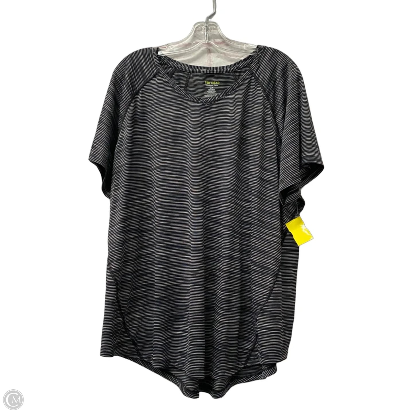 Athletic Top Short Sleeve By Tek Gear In Grey, Size: 2x