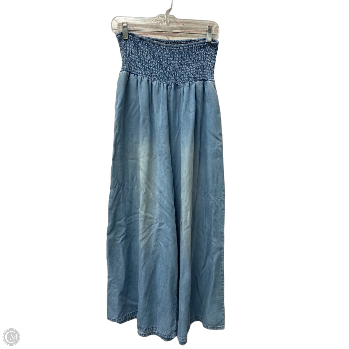 Pants Wide Leg By Oli & Hali In Blue Denim, Size: L