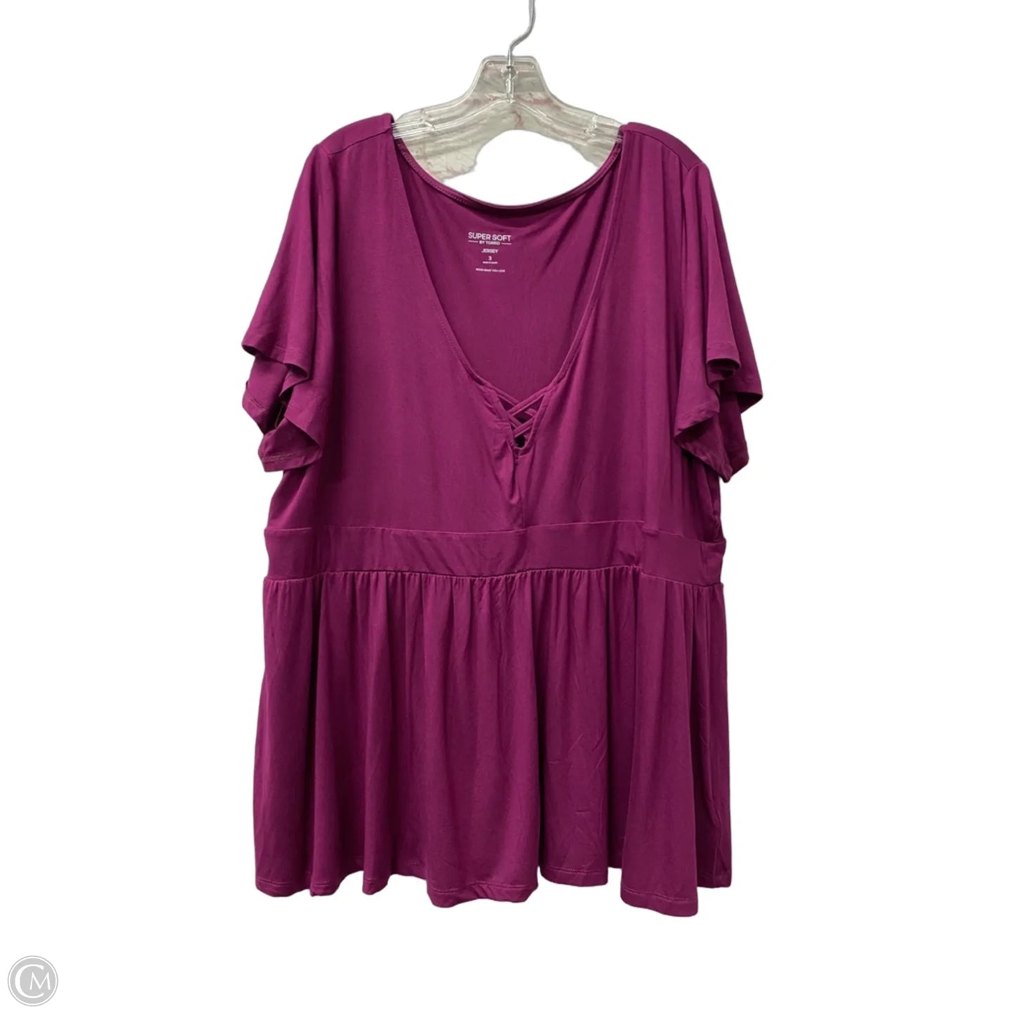 Top Short Sleeve By Torrid In Purple, Size: 3x
