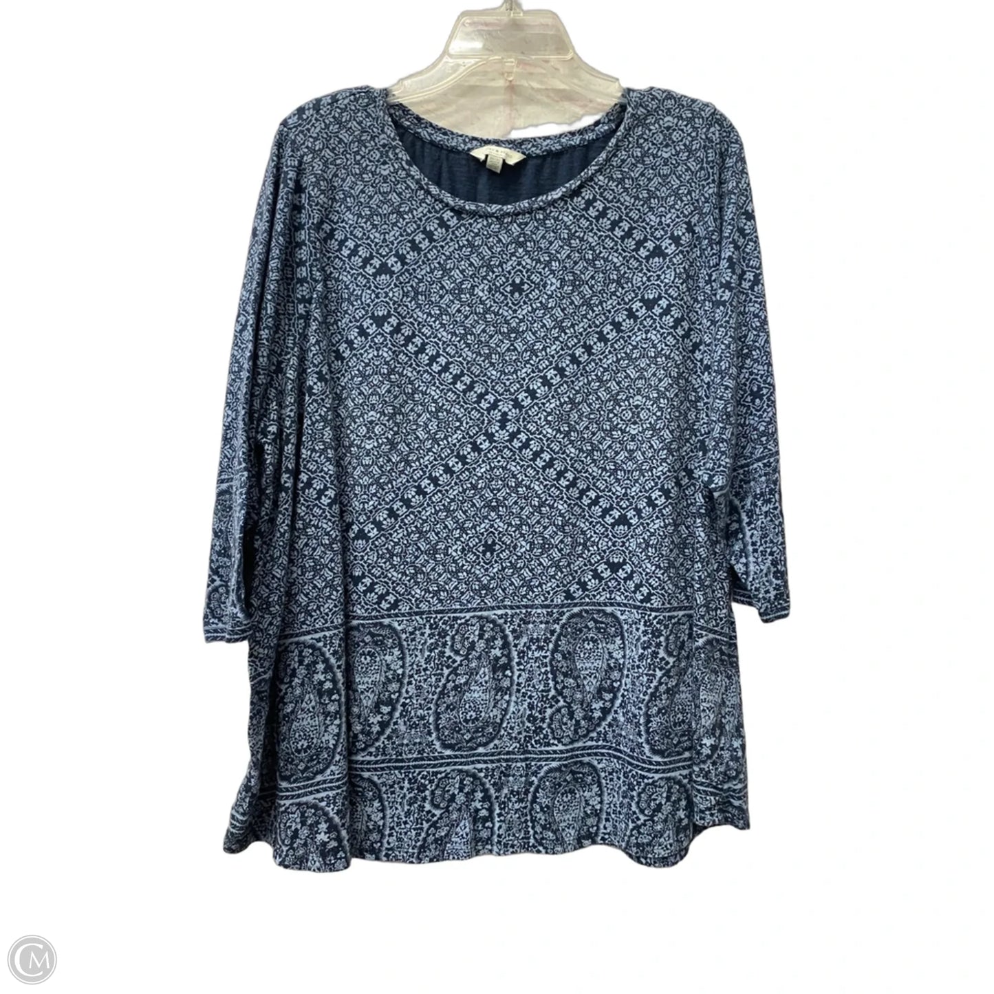 Top Long Sleeve By Lucky Brand In Blue, Size: 3x