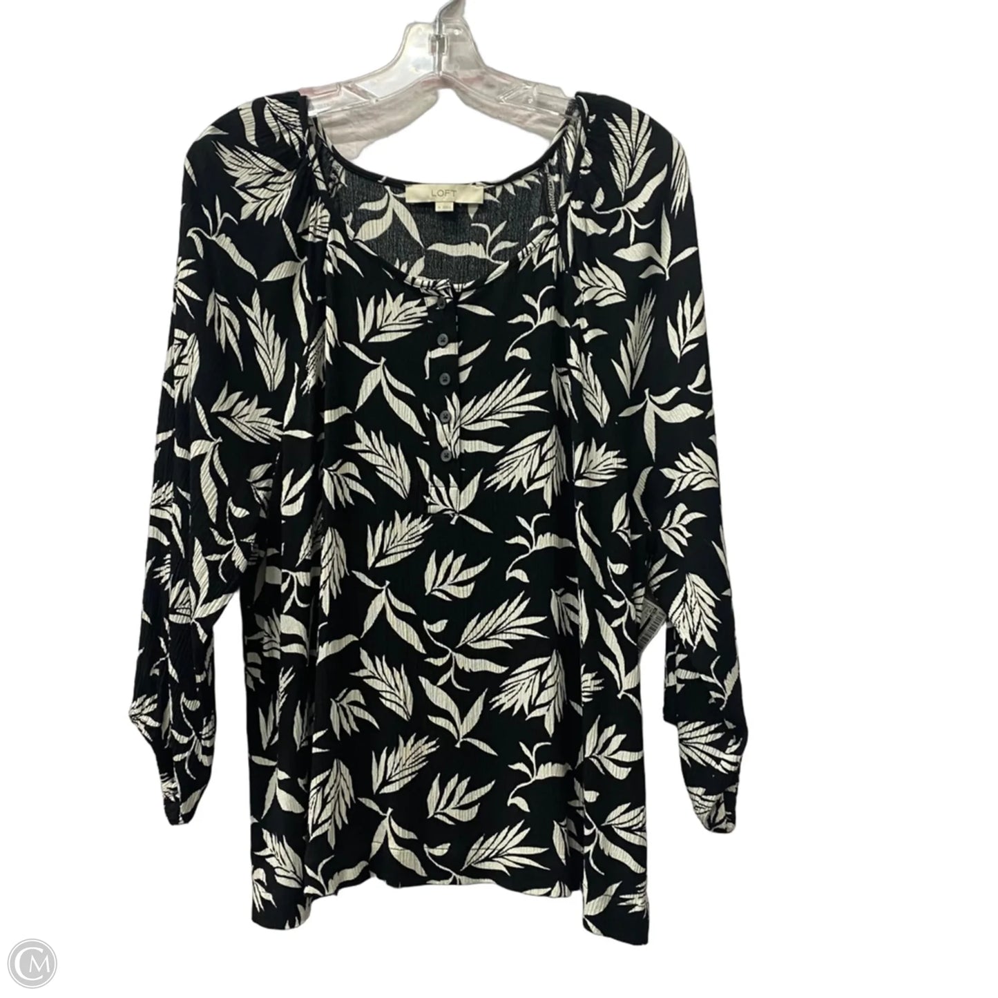Top Long Sleeve By Loft In Black, Size: Xl