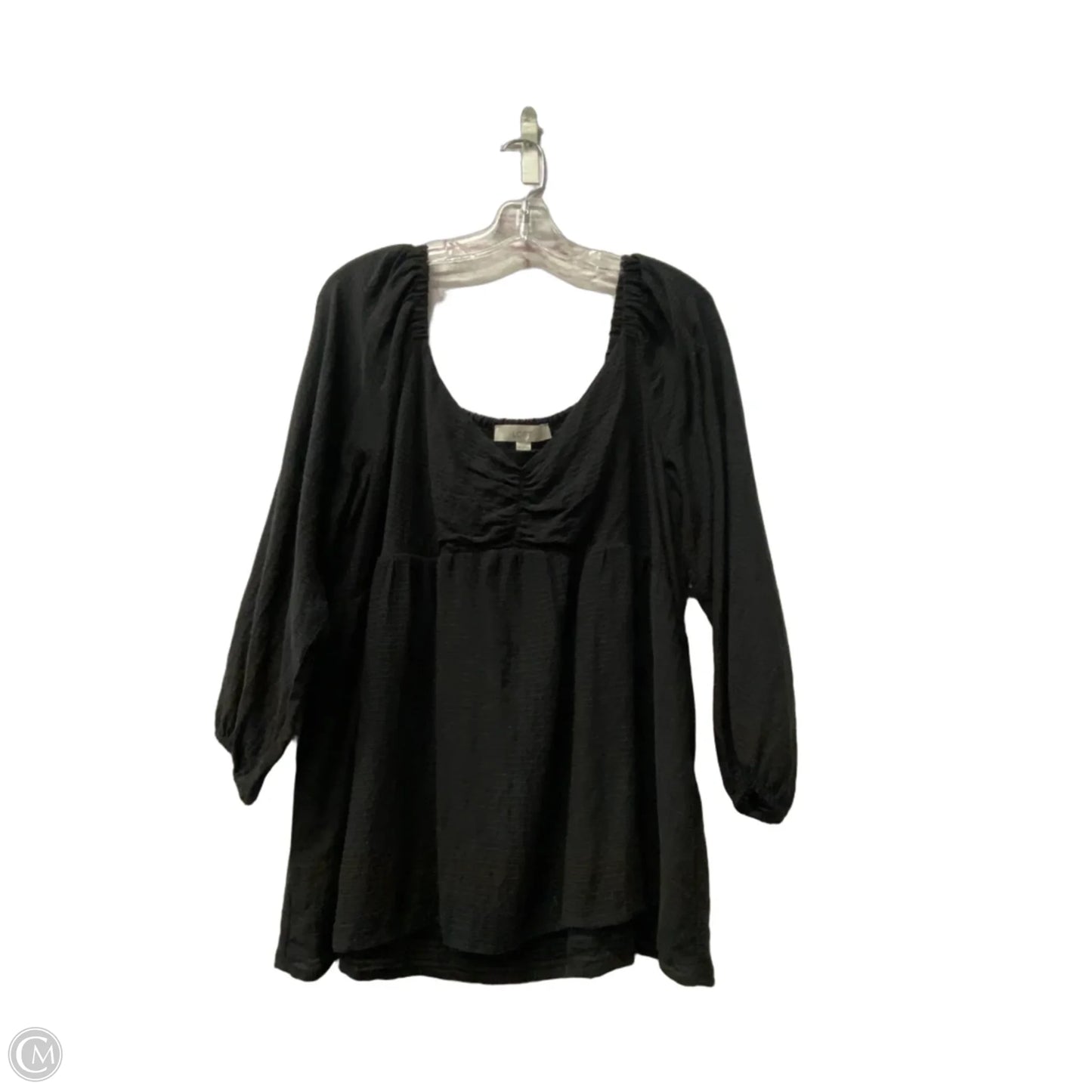Top Long Sleeve By Loft In Black, Size: Xl