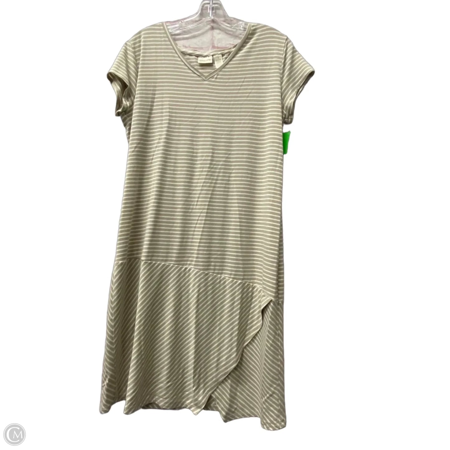 Dress Casual Midi By Chicos In Beige, Size: L