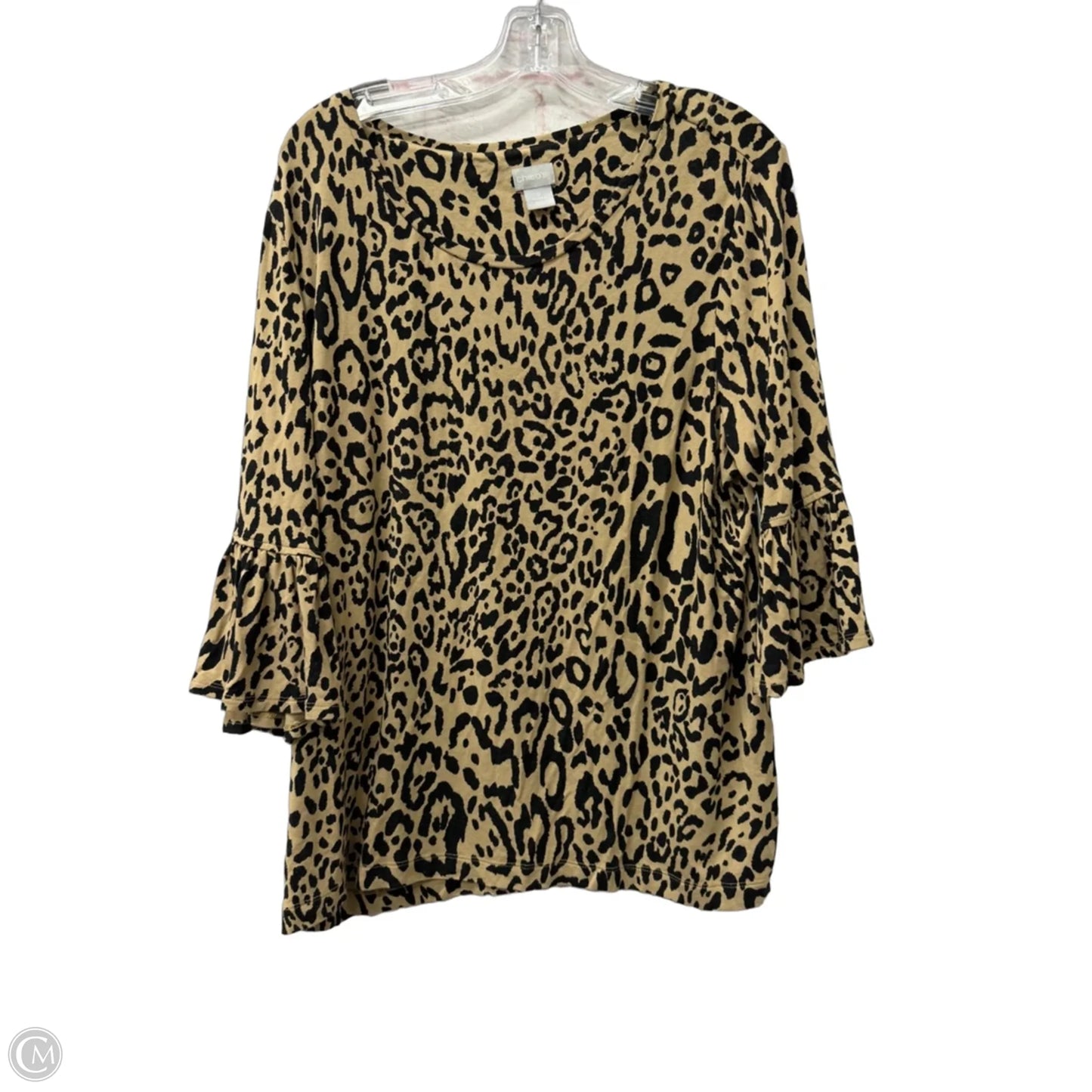 Top Long Sleeve By Chicos In Animal Print, Size: Xl