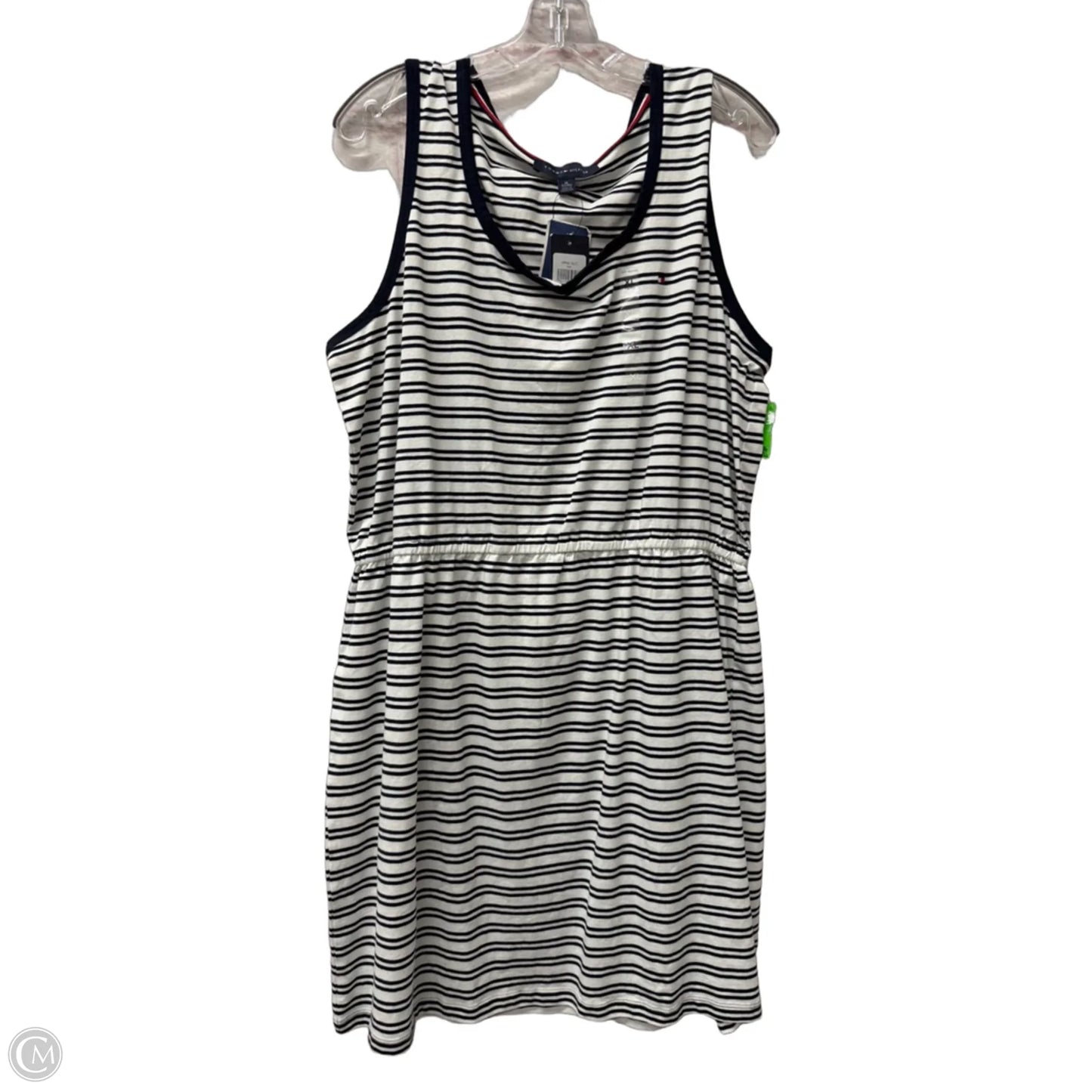 Dress Casual Midi By Tommy Hilfiger In Blue & White, Size: Xl