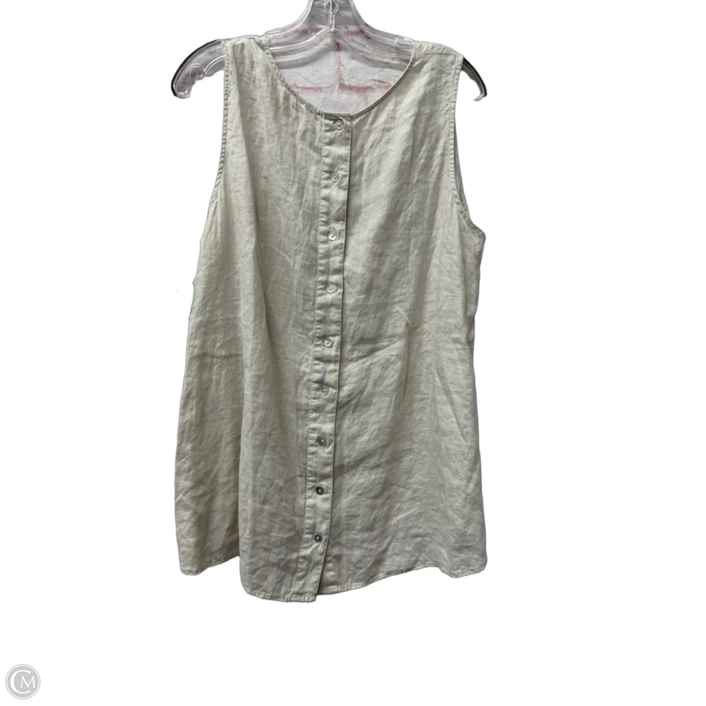 Top Sleeveless By Sigrid Olsen In Ivory, Size: Xl
