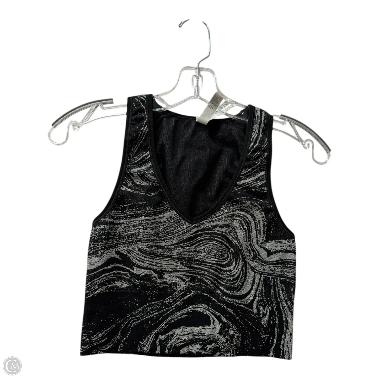 Athletic Bra By Athleta In Black & Silver, Size: S