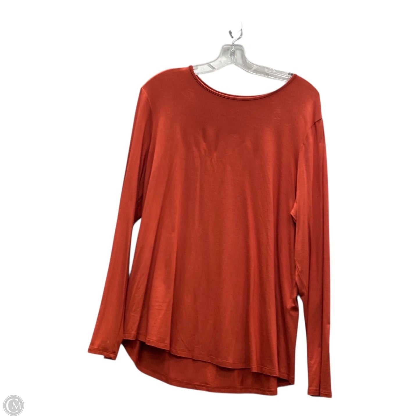 Top Long Sleeve Basic By Chicos In Orange, Size: Xl