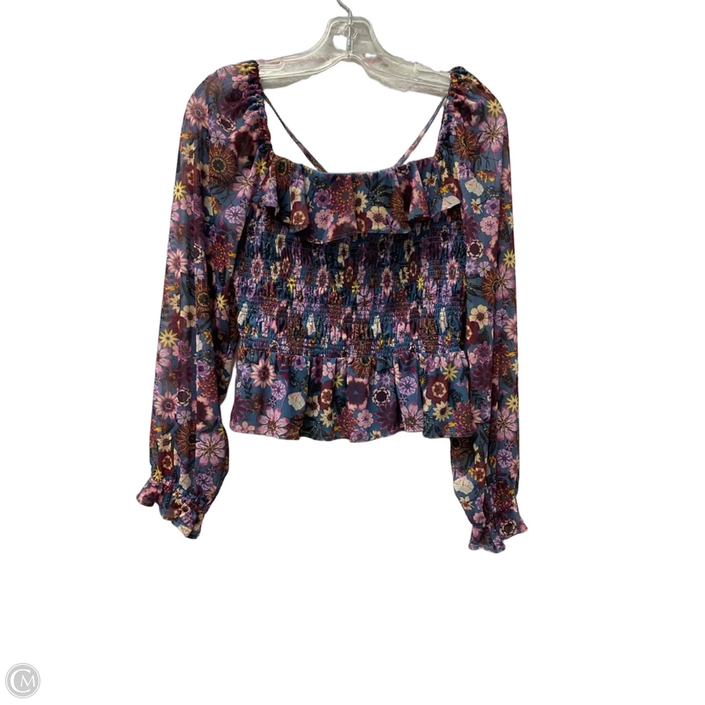 Top Long Sleeve By Lc Lauren Conrad In Blue & Purple, Size: M