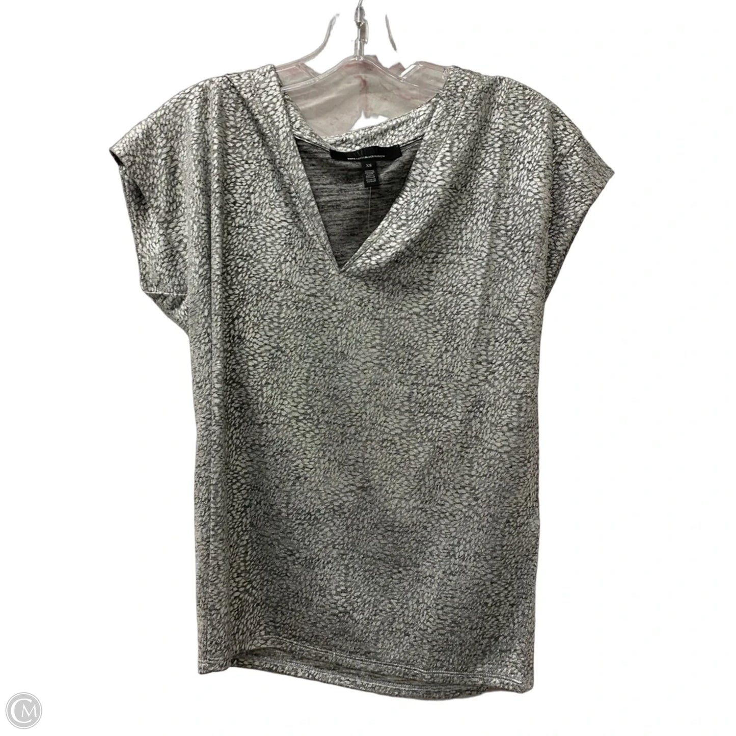 Top Short Sleeve By White House Black Market In Silver, Size: Xs