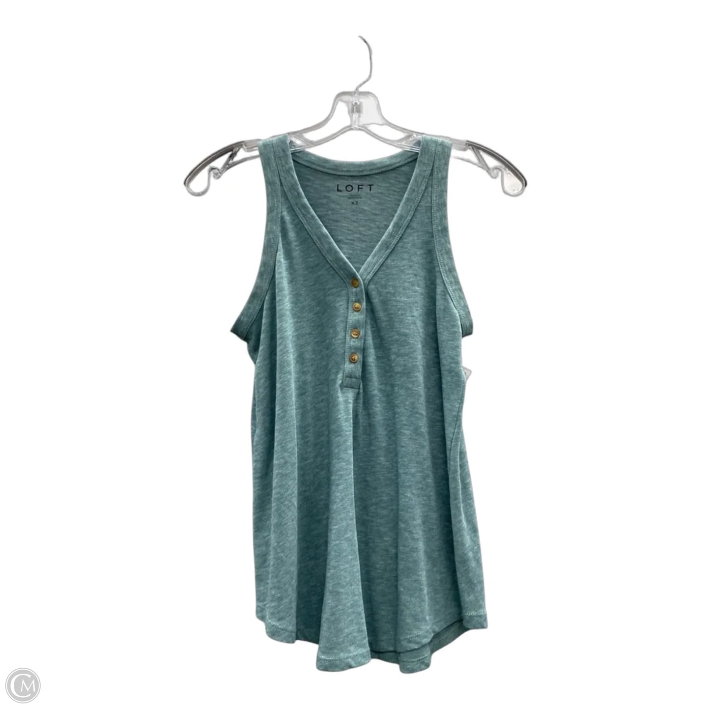 Top Sleeveless By Loft In Green, Size: Xs